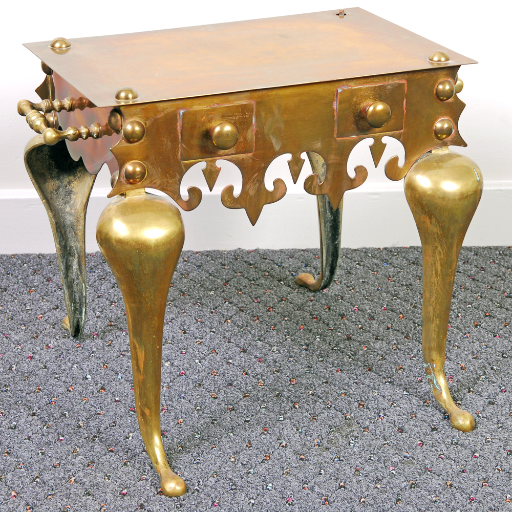 Vintage Queen Anne Style Brass Trivet