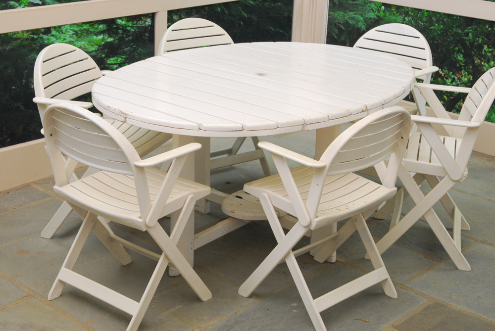 Triconfort Patio Table and IKEA Chairs