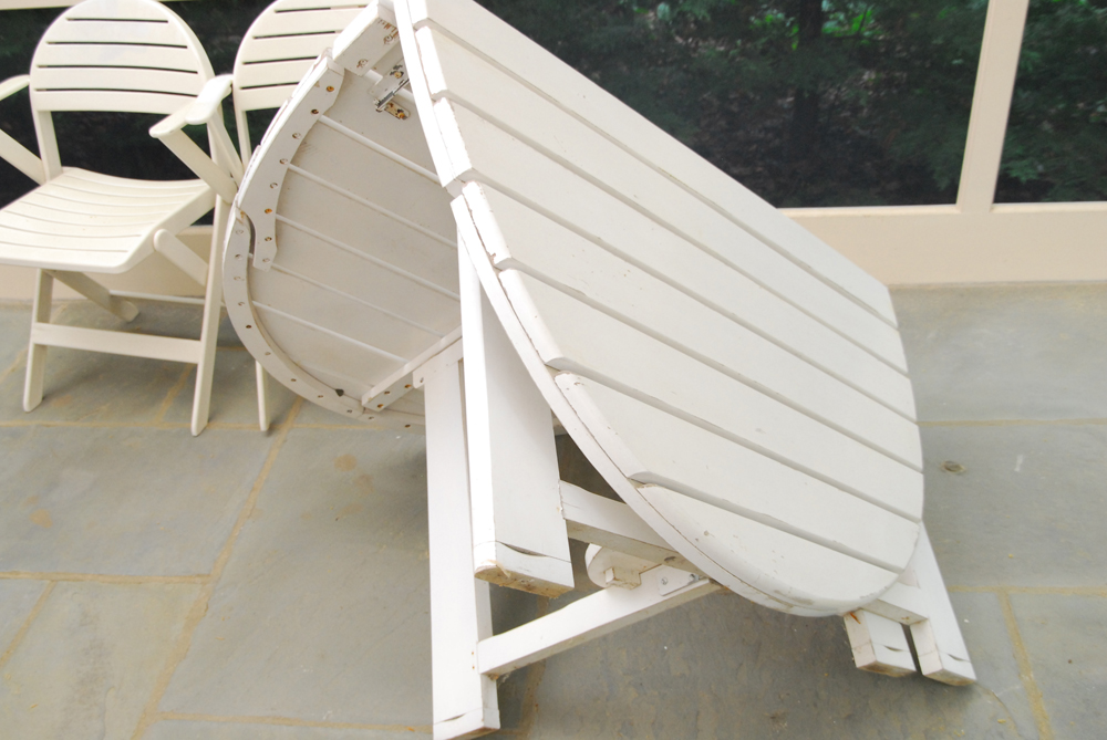 Triconfort Patio Table and IKEA Chairs