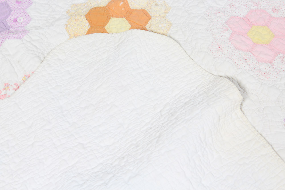 Vintage "Grandmother's Garden" Pattern Quilt