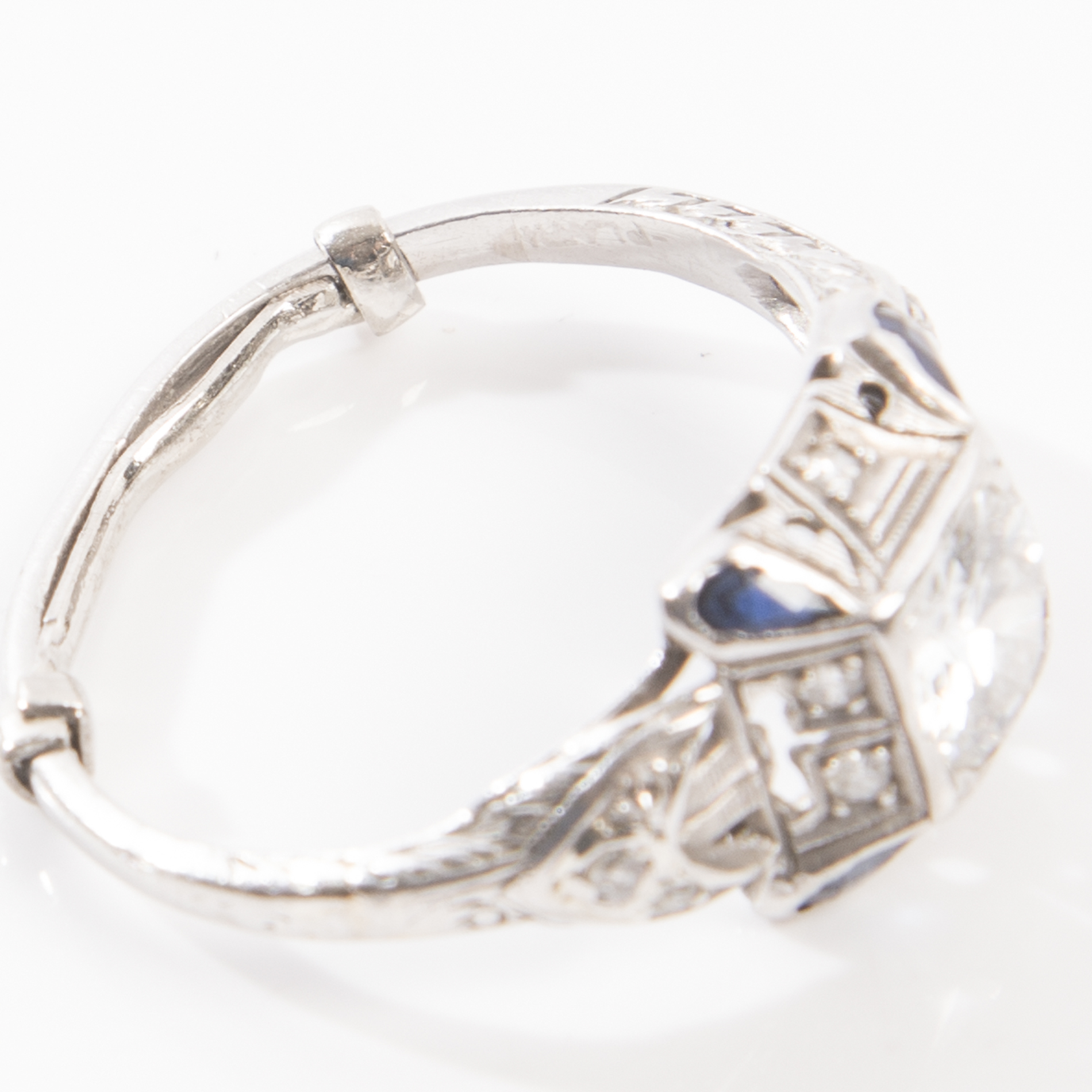 Vintage Art Deco Style Platinum and 0.94 CTW Diamond Ring