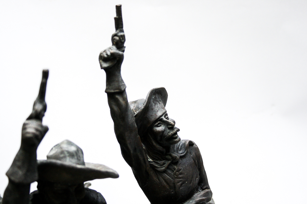 Bronze Reproduction Sculpture After Frederic Remington's "Off the Range (Coming Through The Rye)"