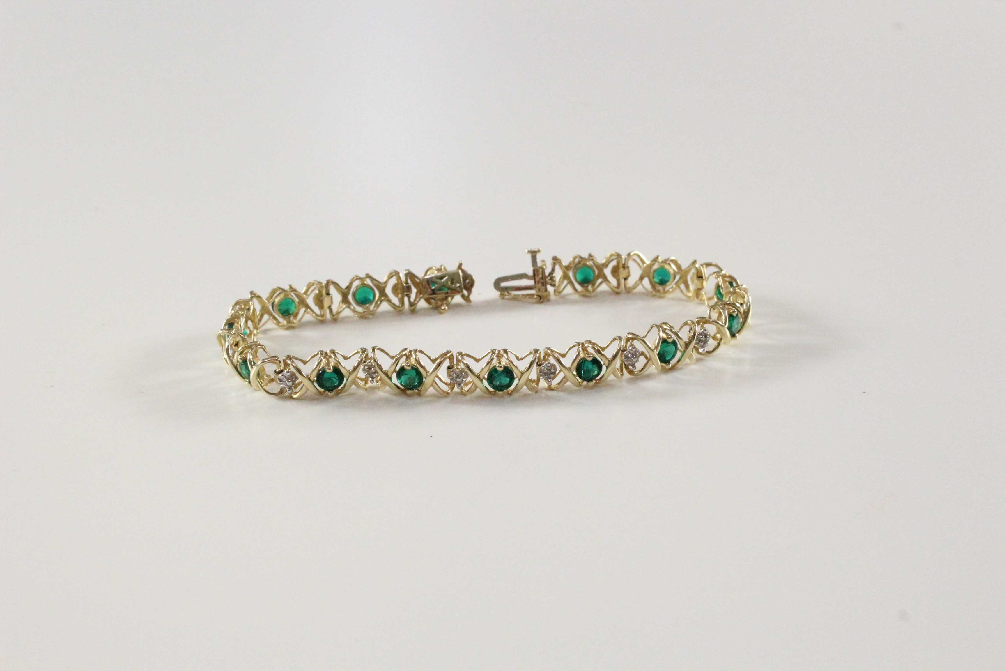 10K Yellow Gold and Diamond Bracelet