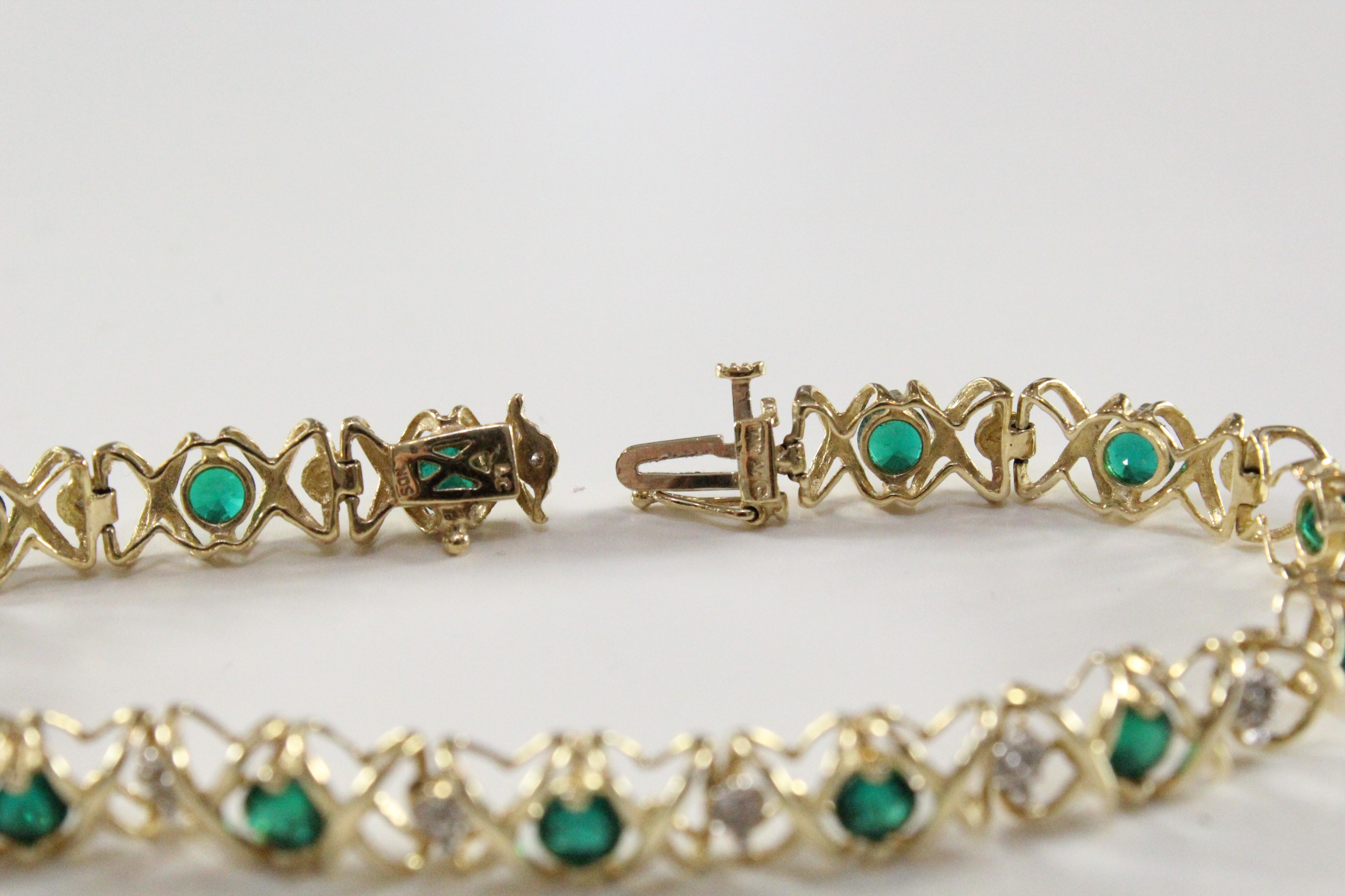 10K Yellow Gold and Diamond Bracelet