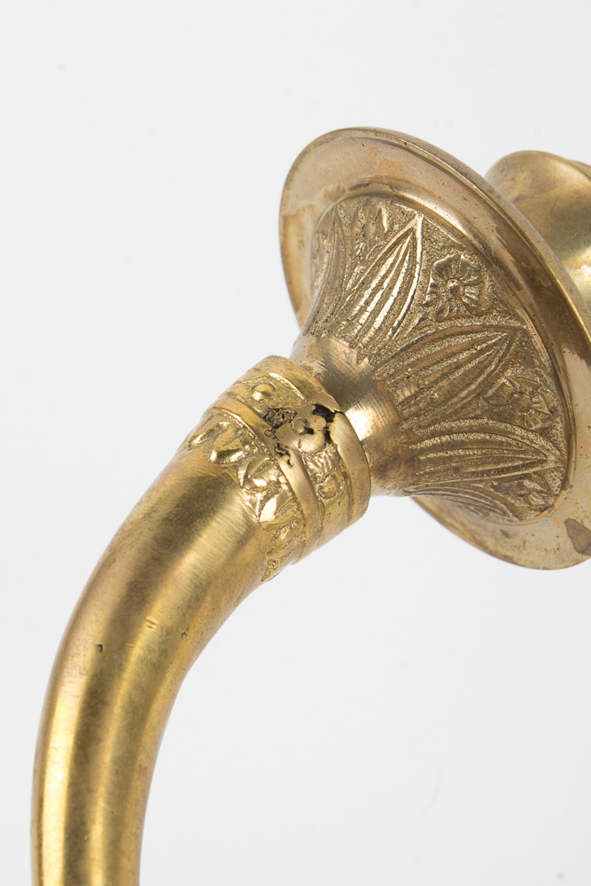 Ebony and Gold Angel Sconces