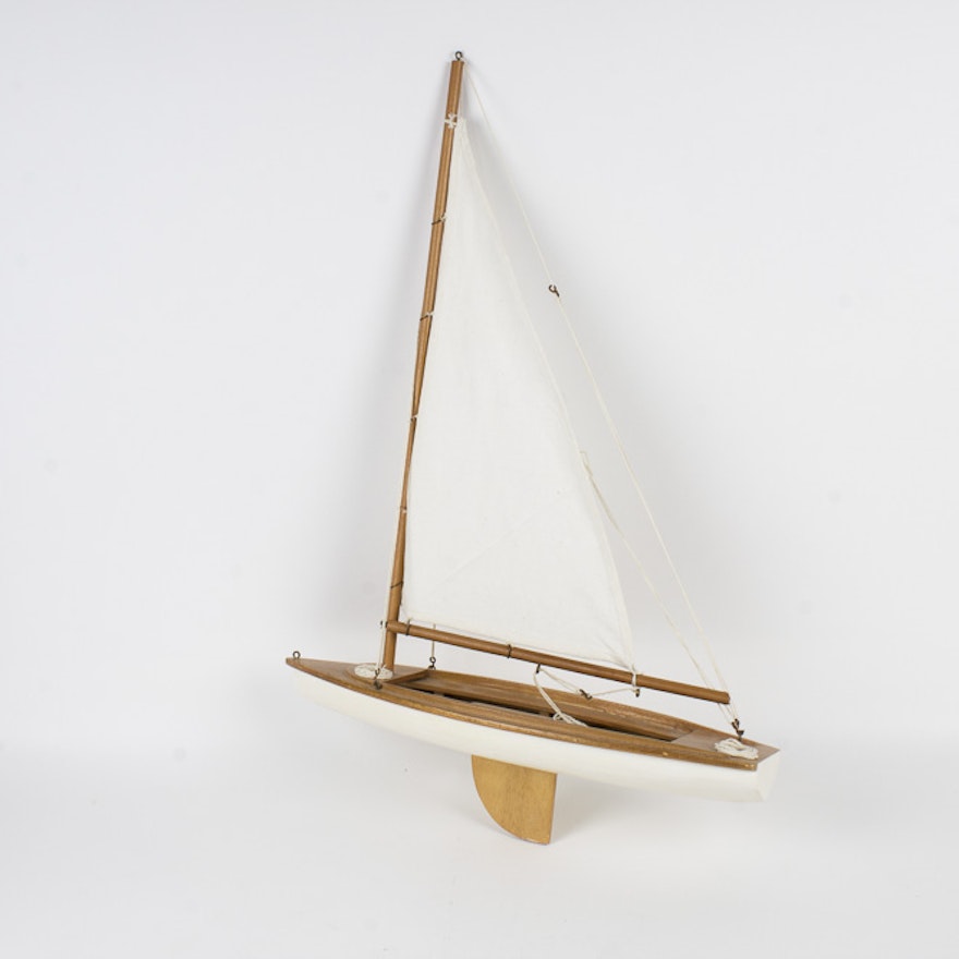 Wooden Sailboat Model