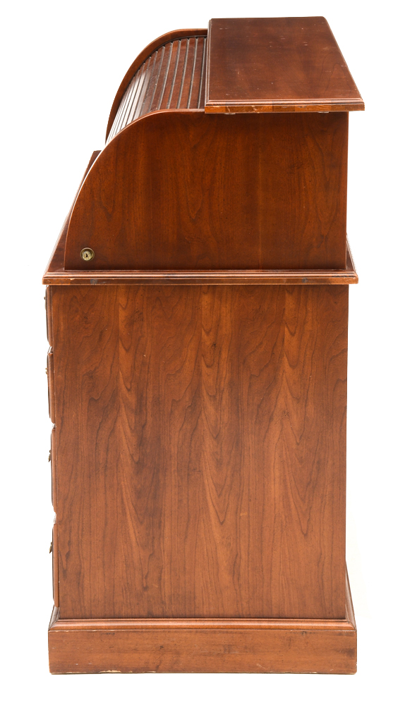 Early American Style Cherry Roll-Top Desk