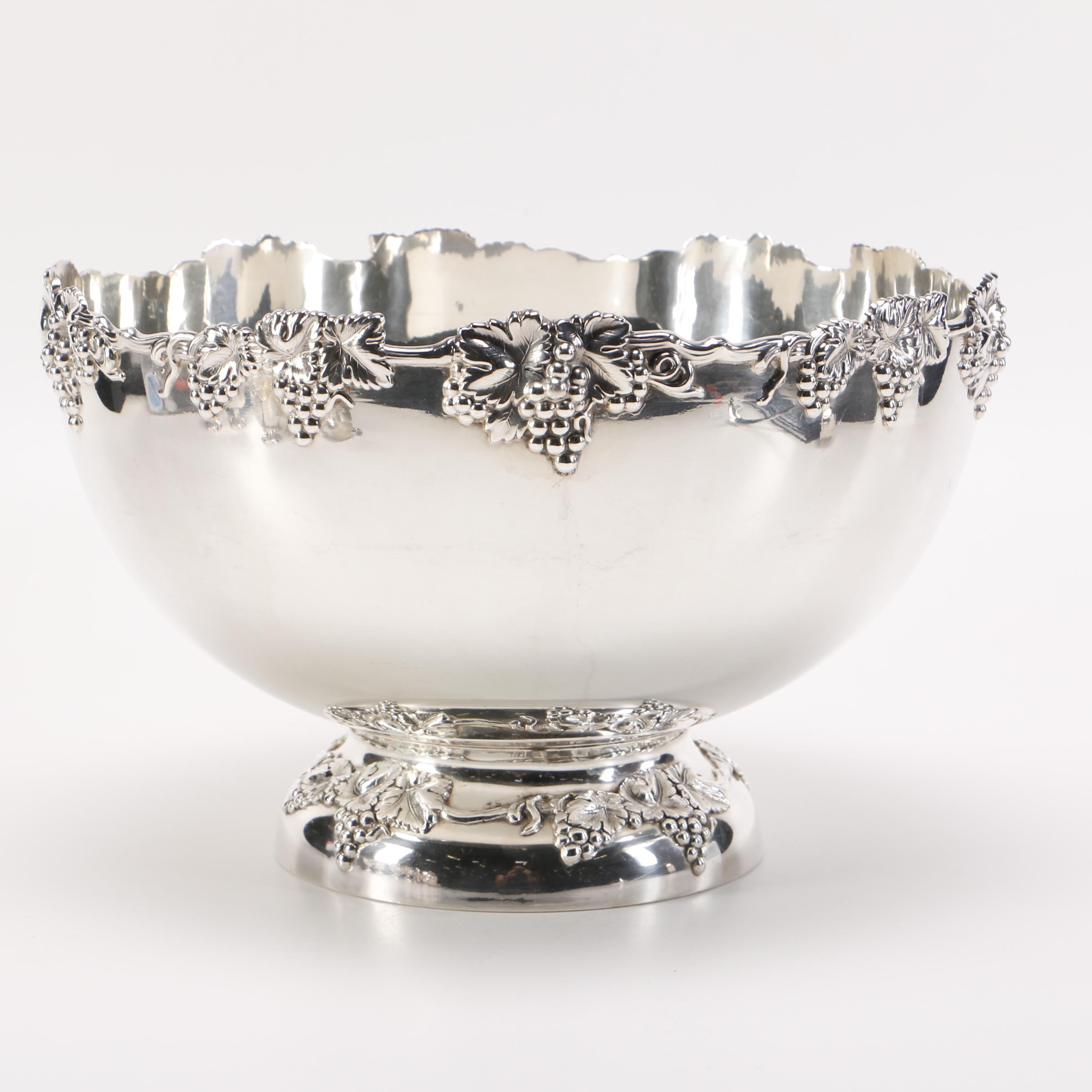 P. Ferner Silver Plate Punch Bowl Set