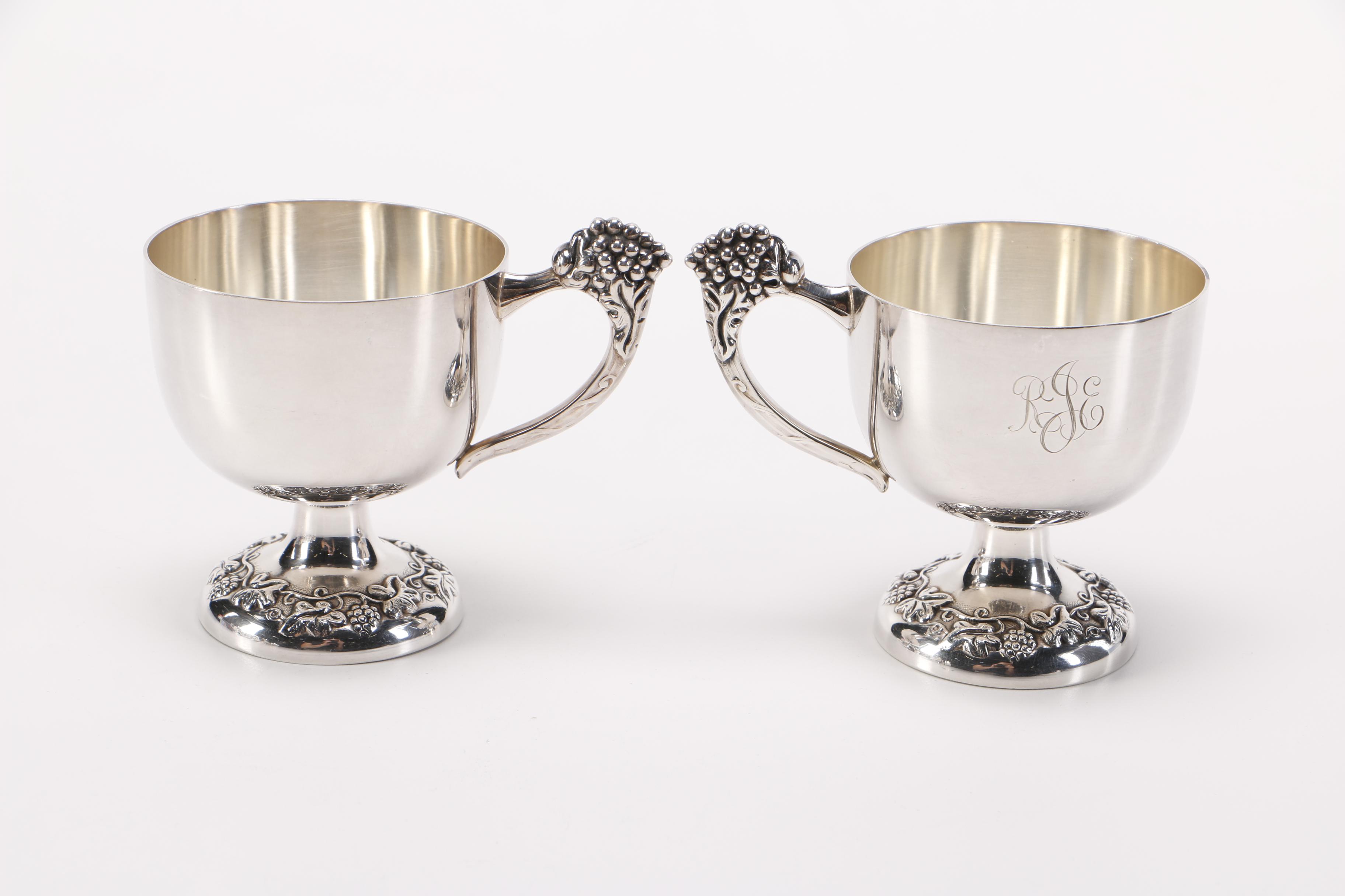 P. Ferner Silver Plate Punch Bowl Set