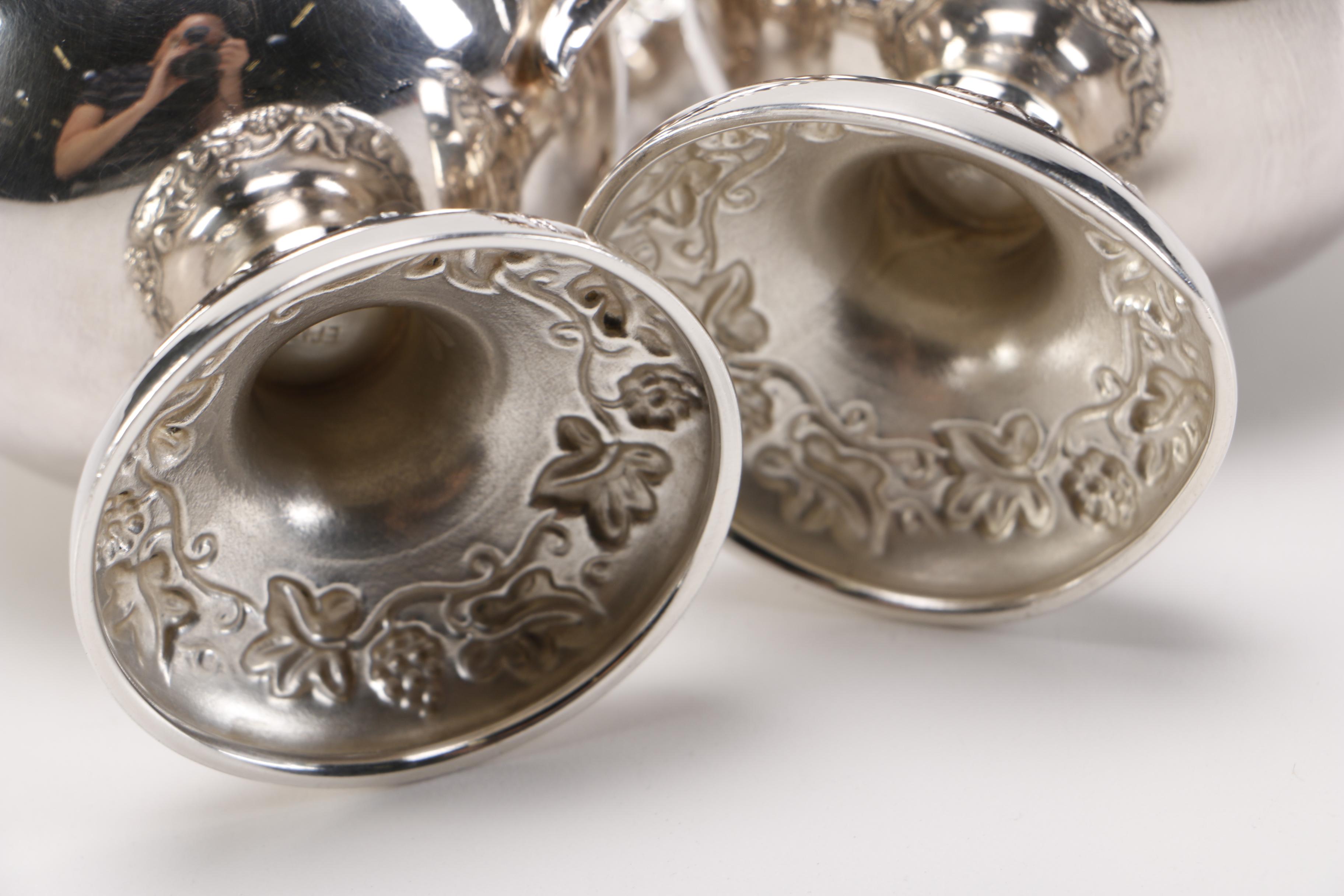 P. Ferner Silver Plate Punch Bowl Set