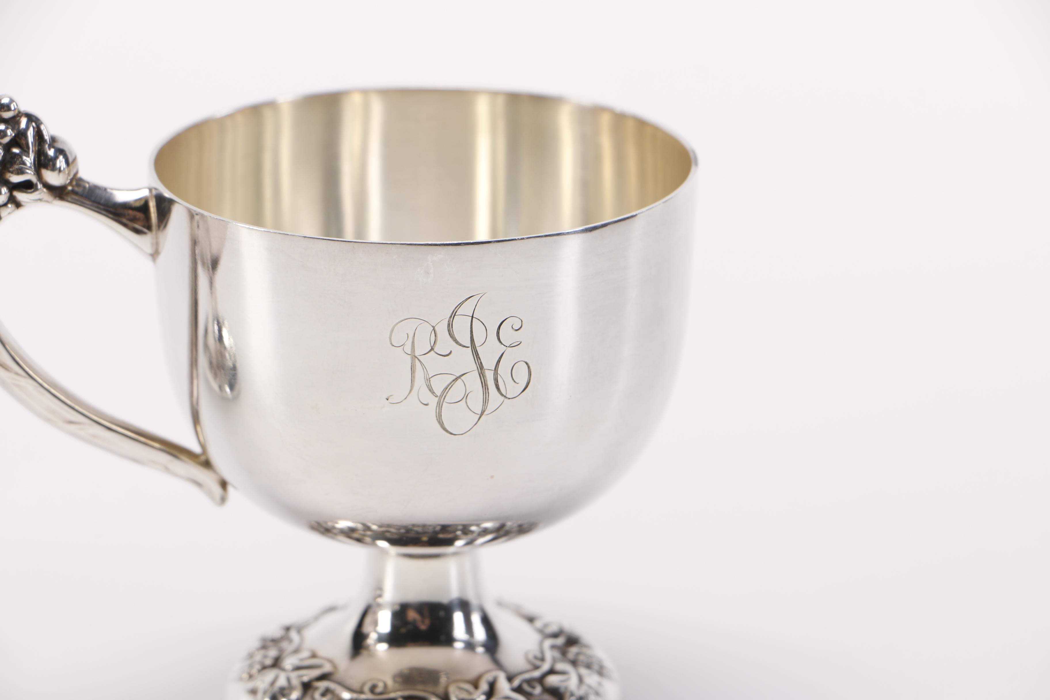 P. Ferner Silver Plate Punch Bowl Set