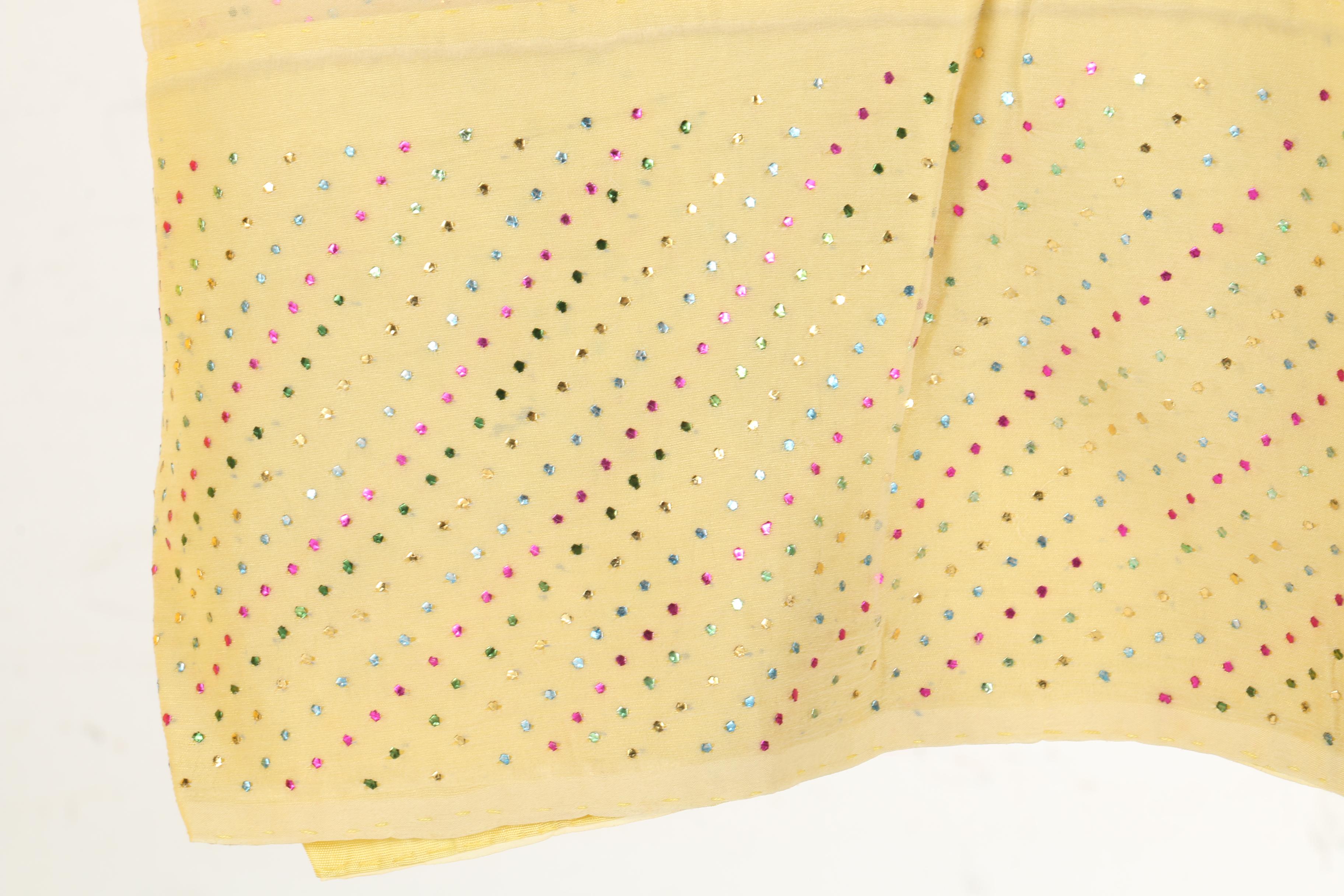 Assortment of Colorful Solid Sari's