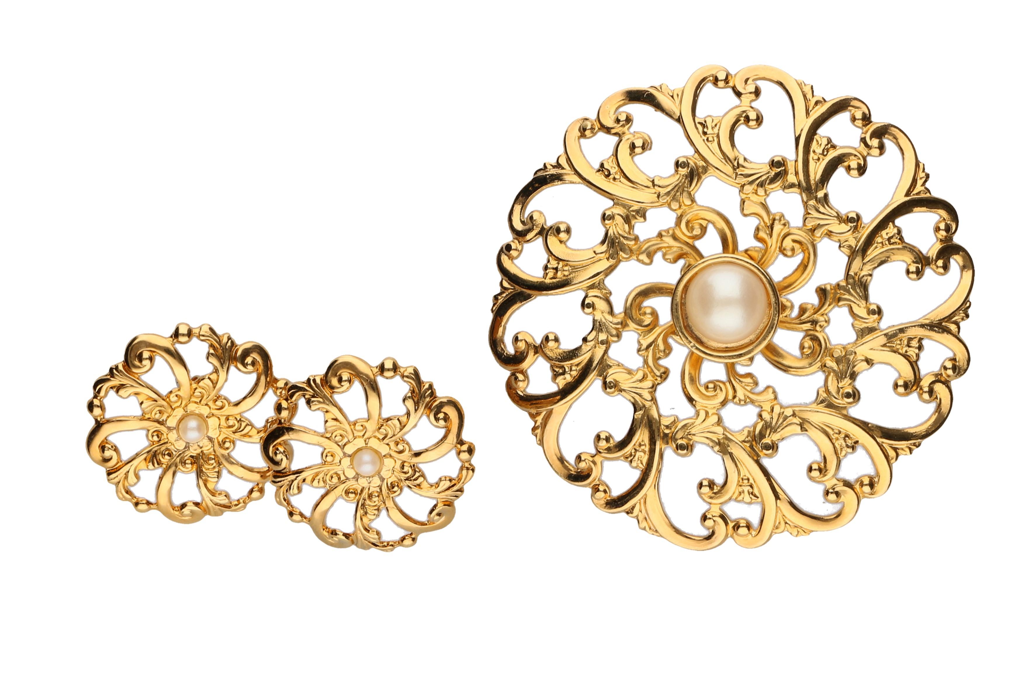 Assortment of Gold Toned Jewelry Including Jennifer Lopez