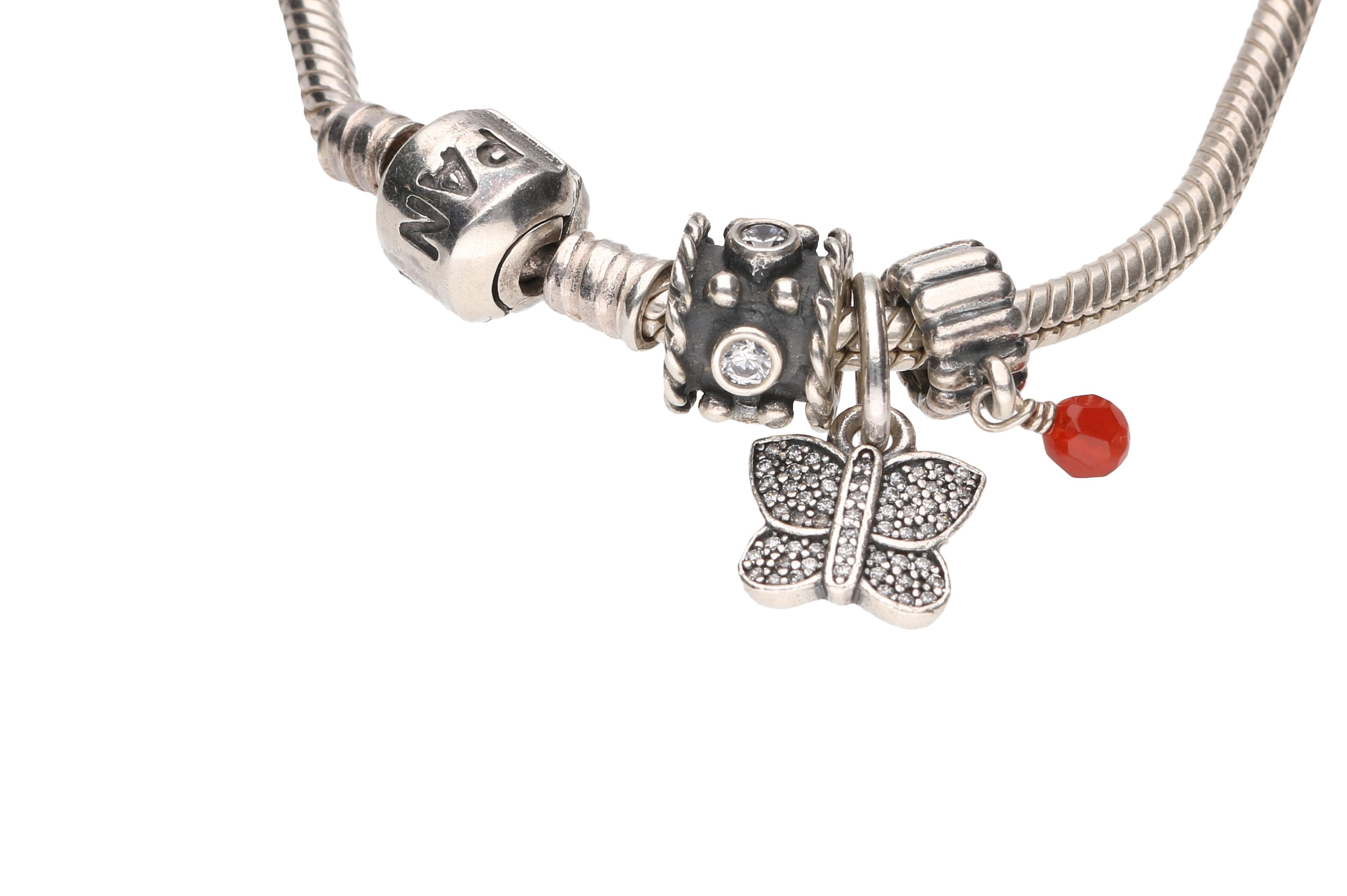Sterling Pandora Charm Bracelet
