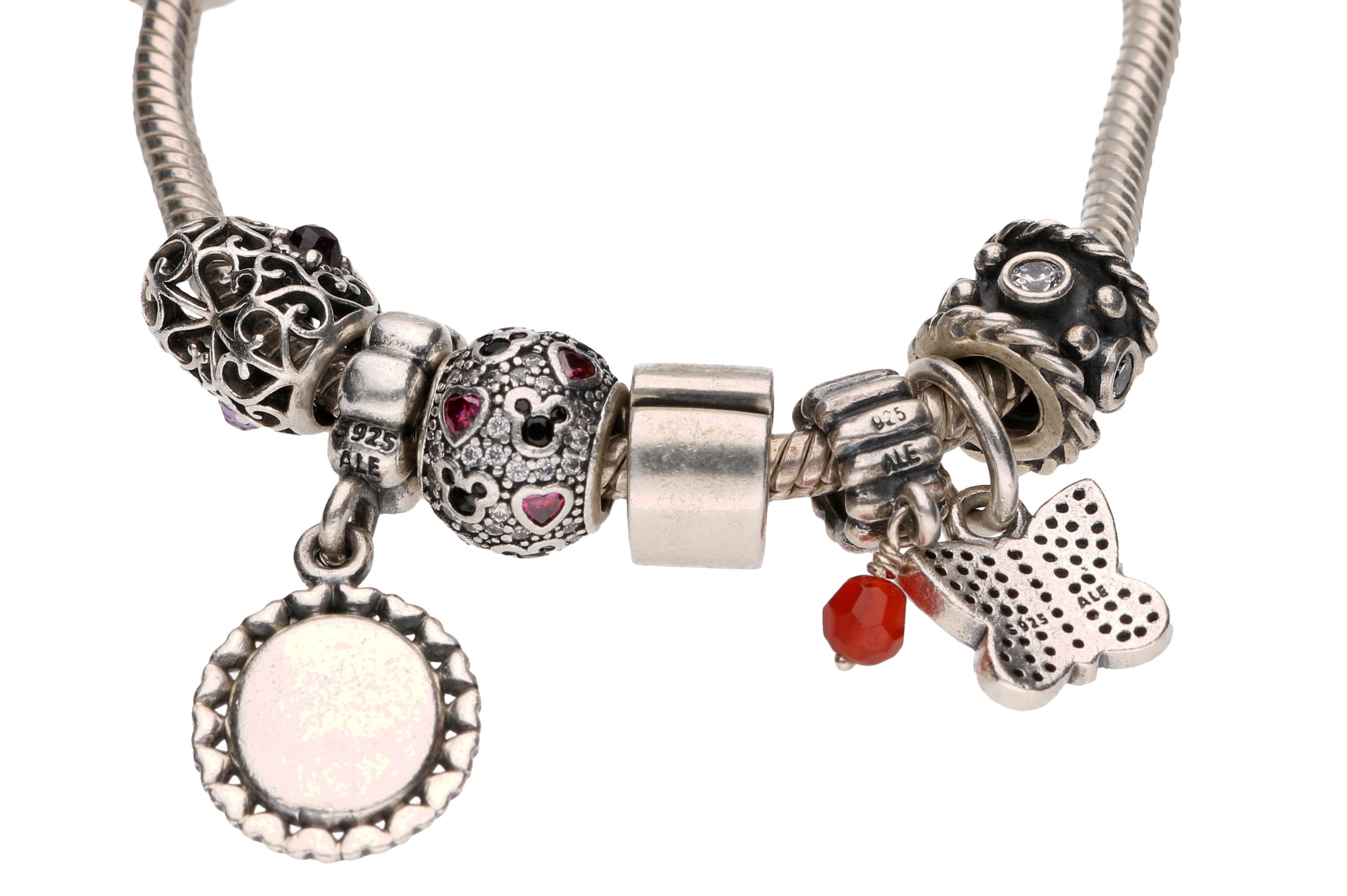 Sterling Pandora Charm Bracelet
