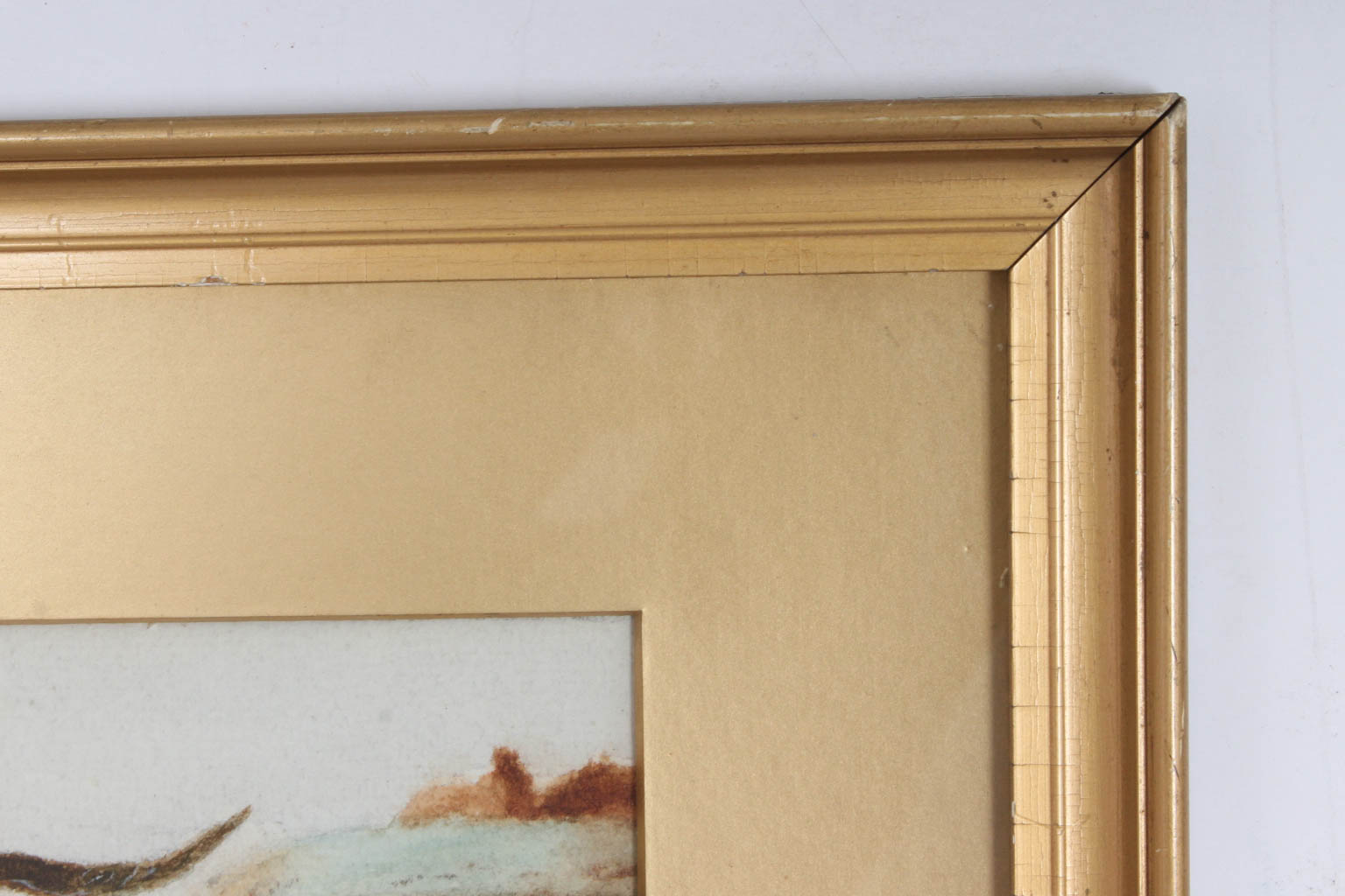 Vintage Watercolor Painting of School Children Fishing