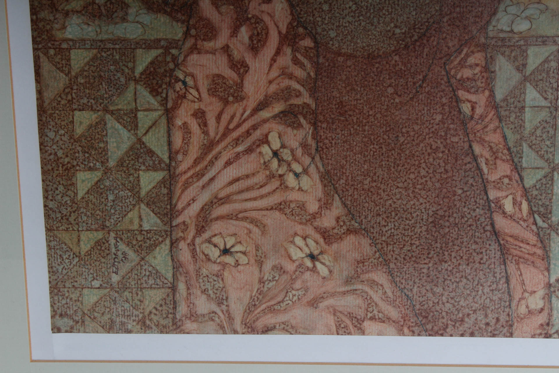 Ed Perreira Oil Painting on Board "Girl With a Red Hat"