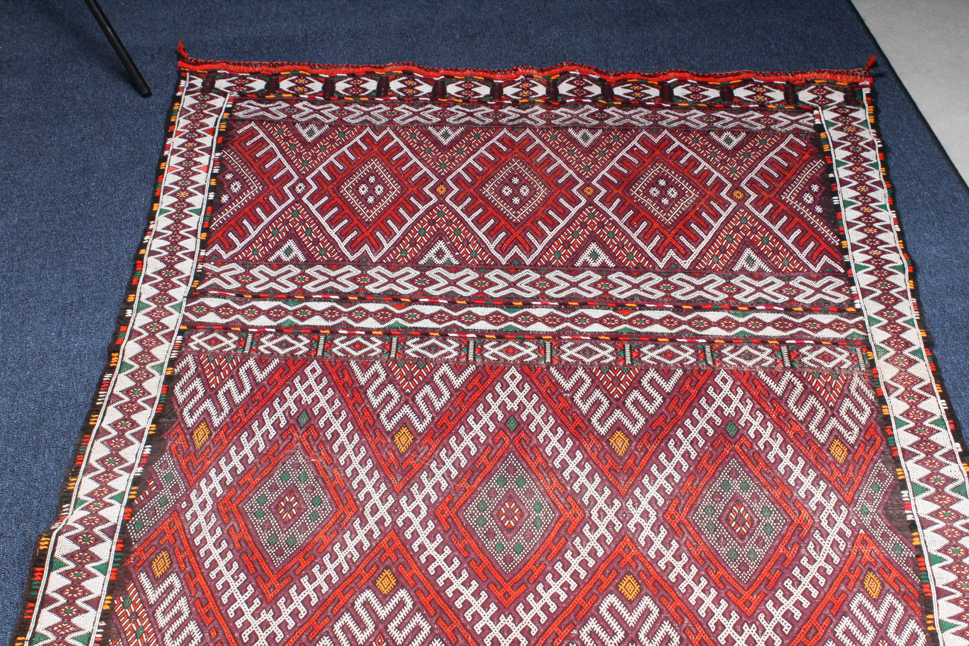 Vintage Hand Knotted Moroccan Prayer Rug