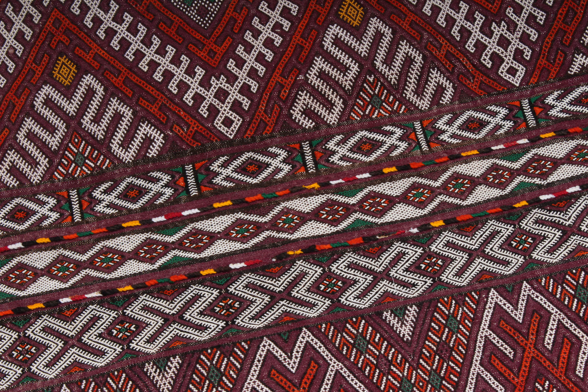 Vintage Hand Knotted Moroccan Prayer Rug