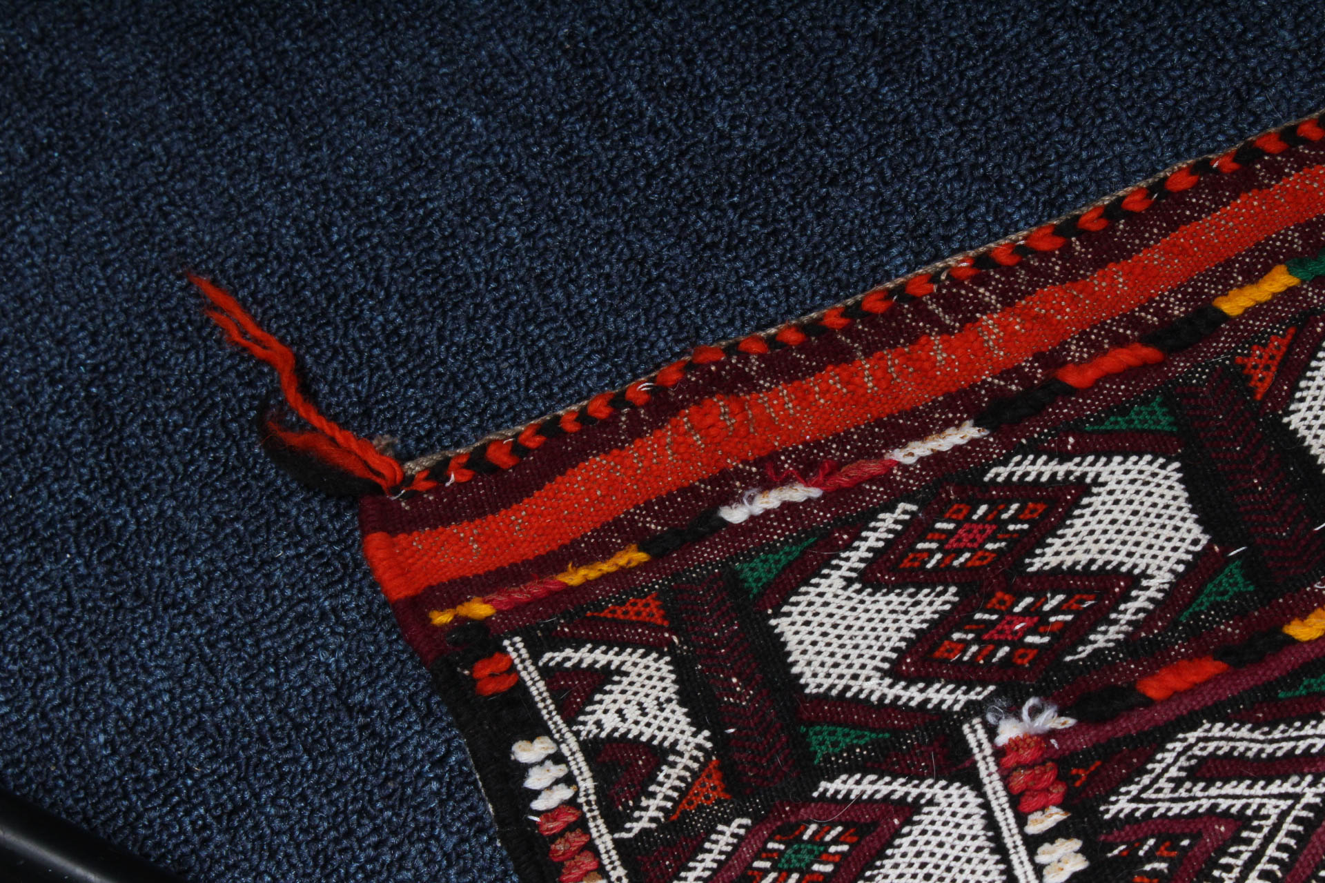 Vintage Hand Knotted Moroccan Prayer Rug