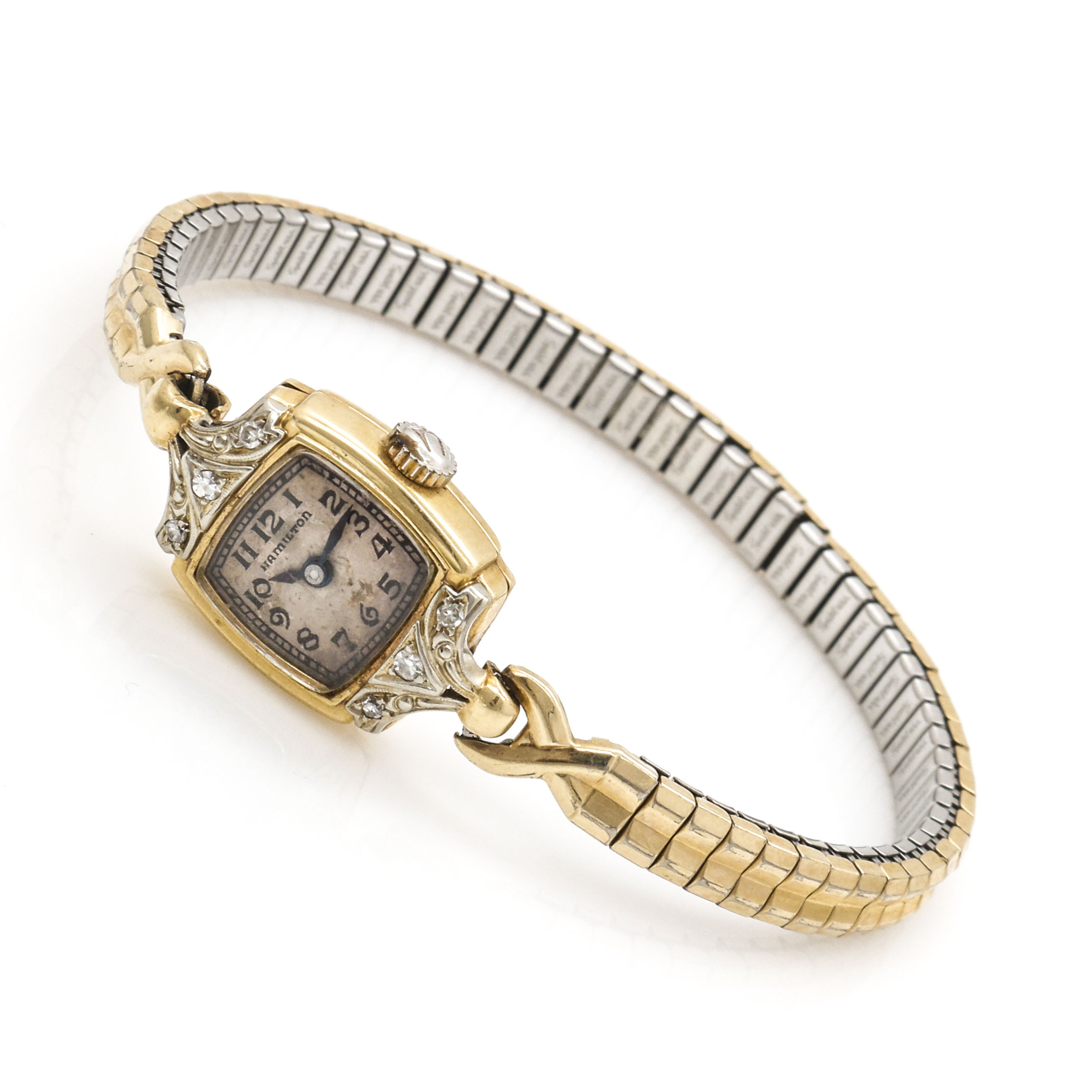 Hamilton 14K Yellow Gold and Diamond Watch
