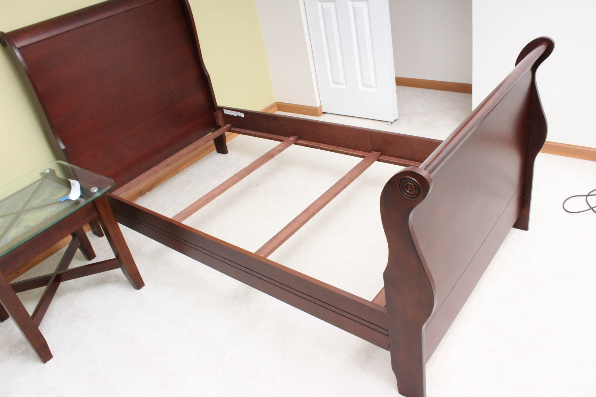 Two Antique Style Twin Sleigh Beds