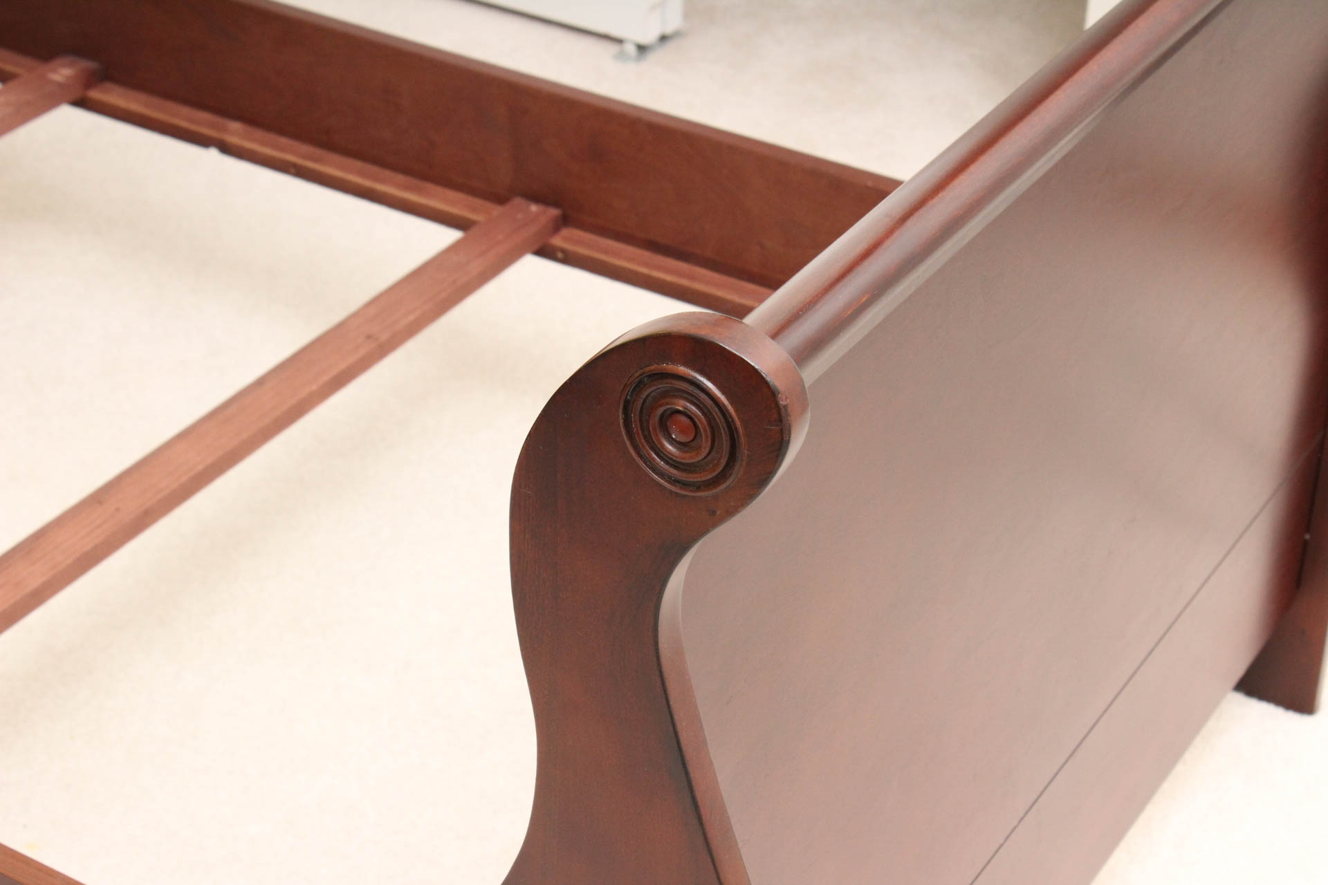 Two Antique Style Twin Sleigh Beds