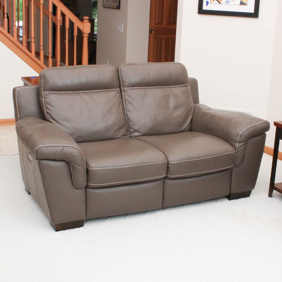 Electric Leather Loveseat