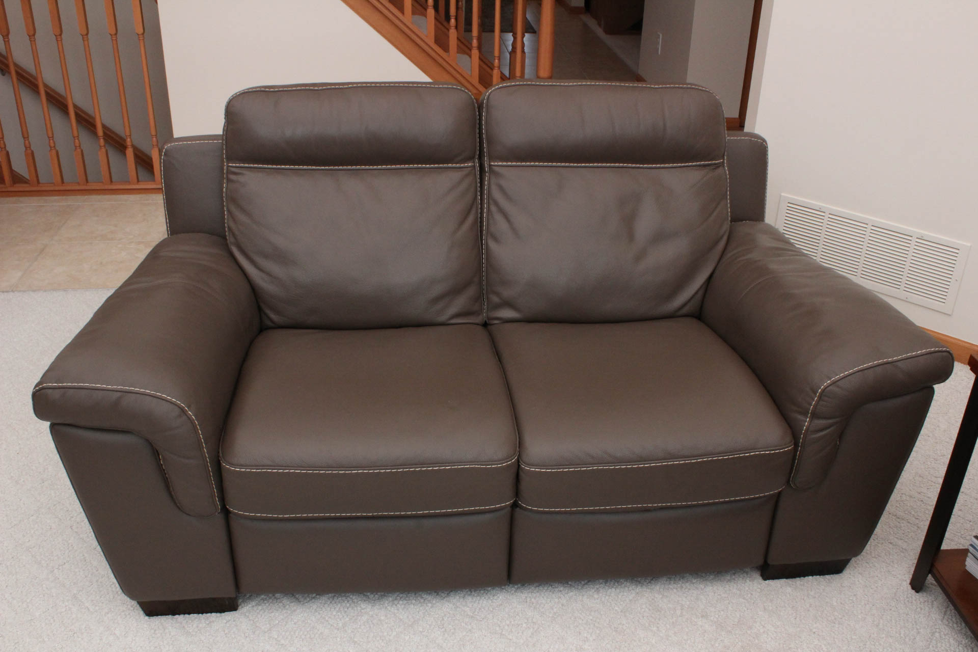 Electric Leather Loveseat