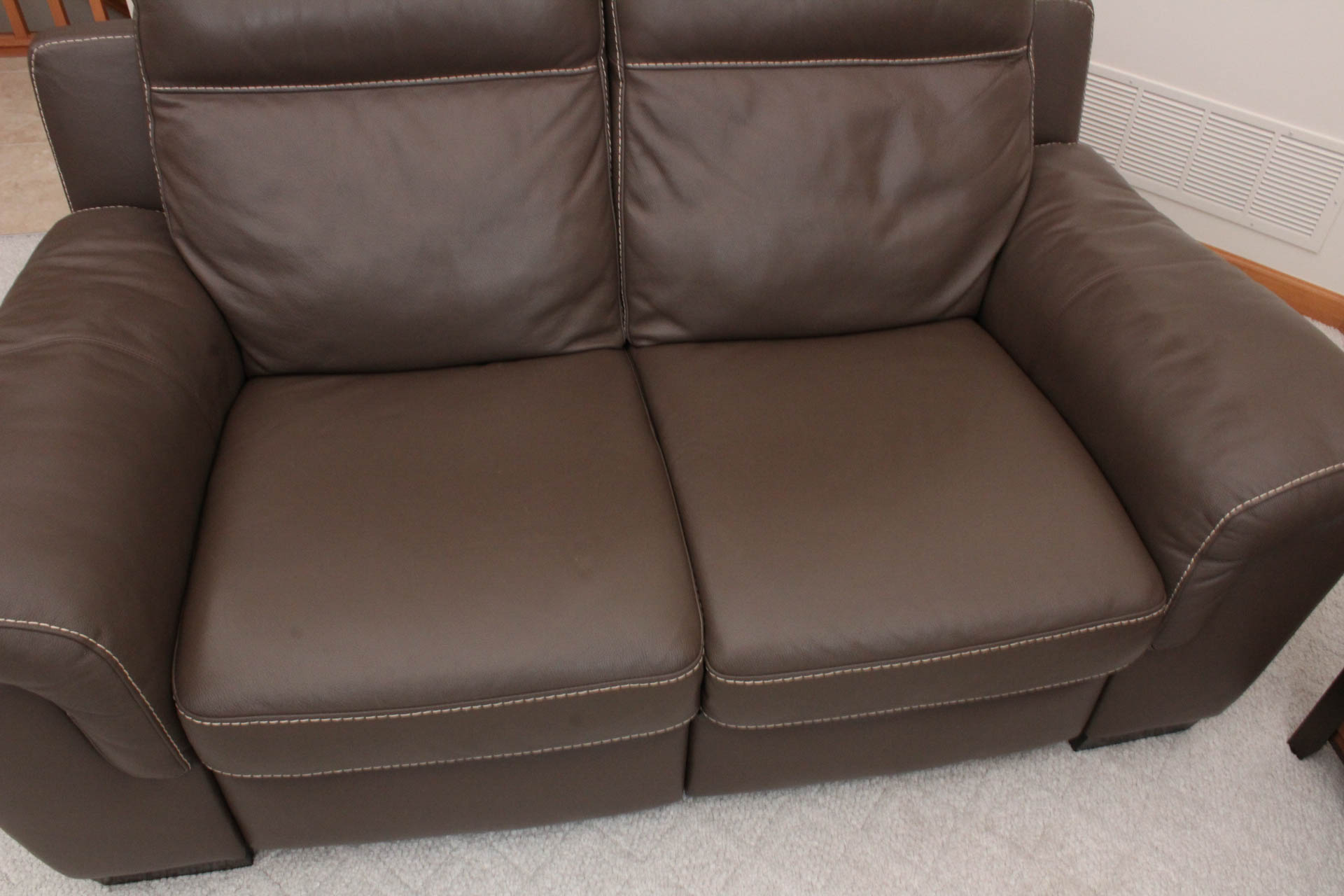 Electric Leather Loveseat