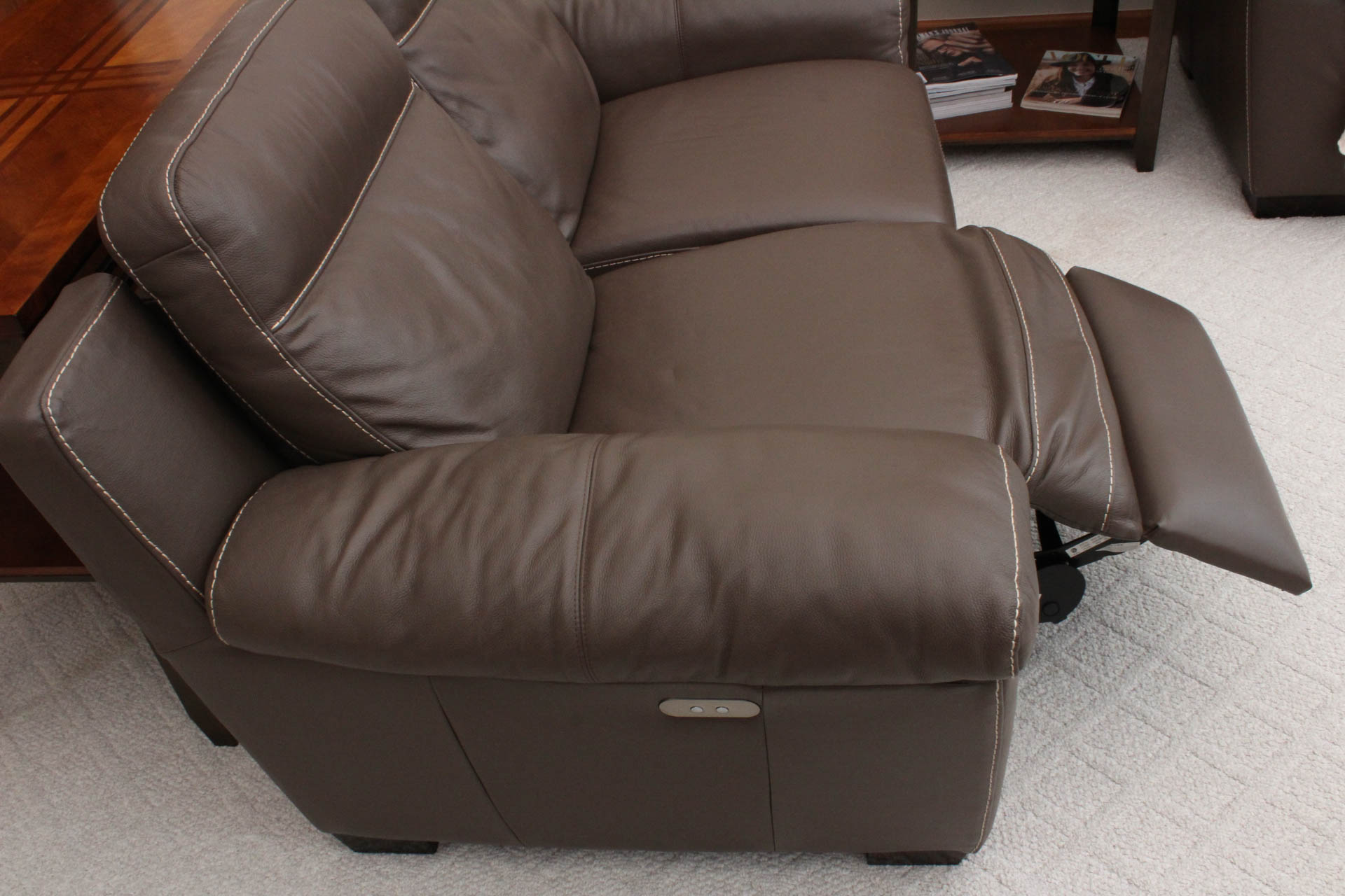 Electric Leather Loveseat