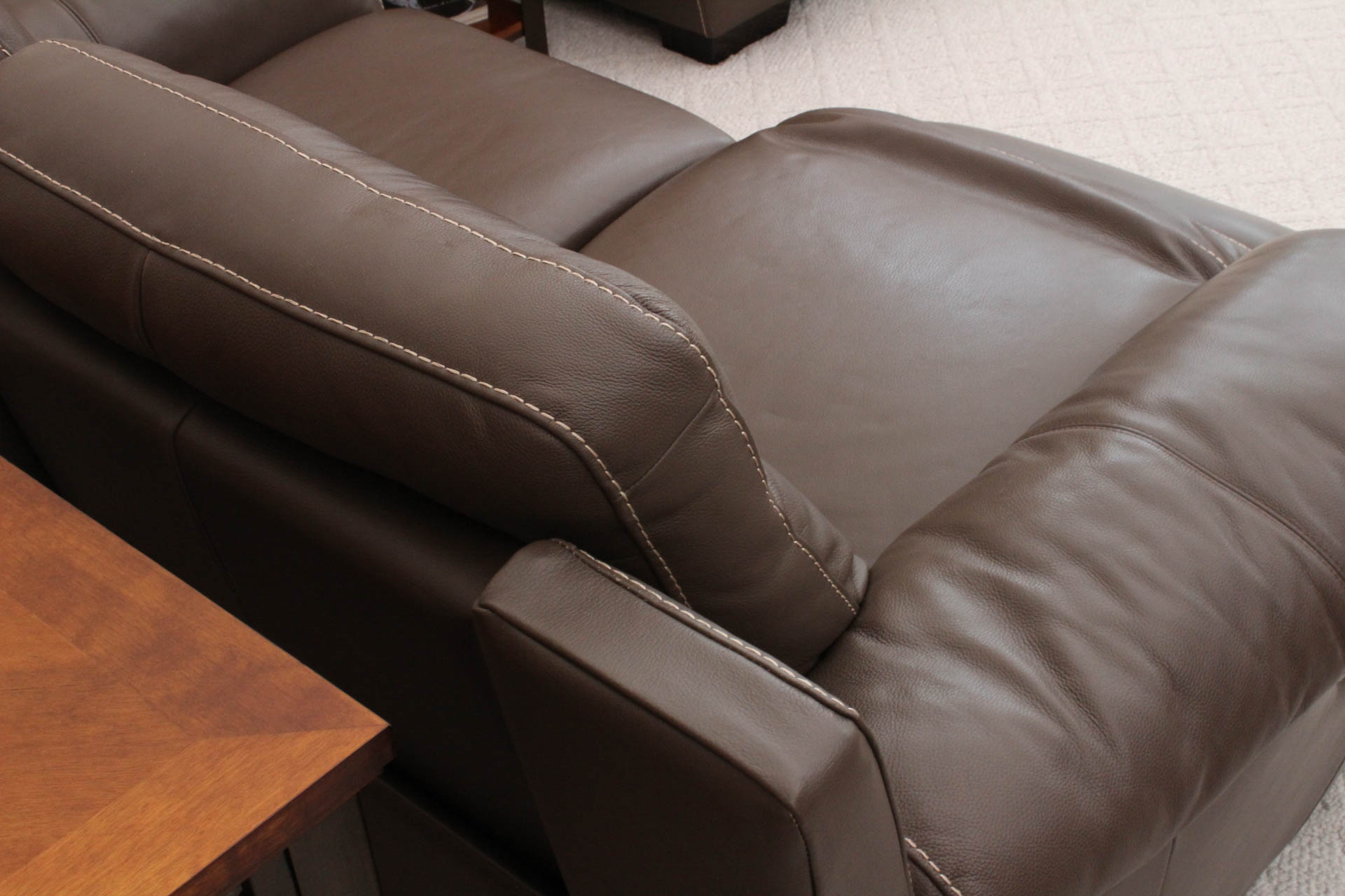 Electric Leather Loveseat