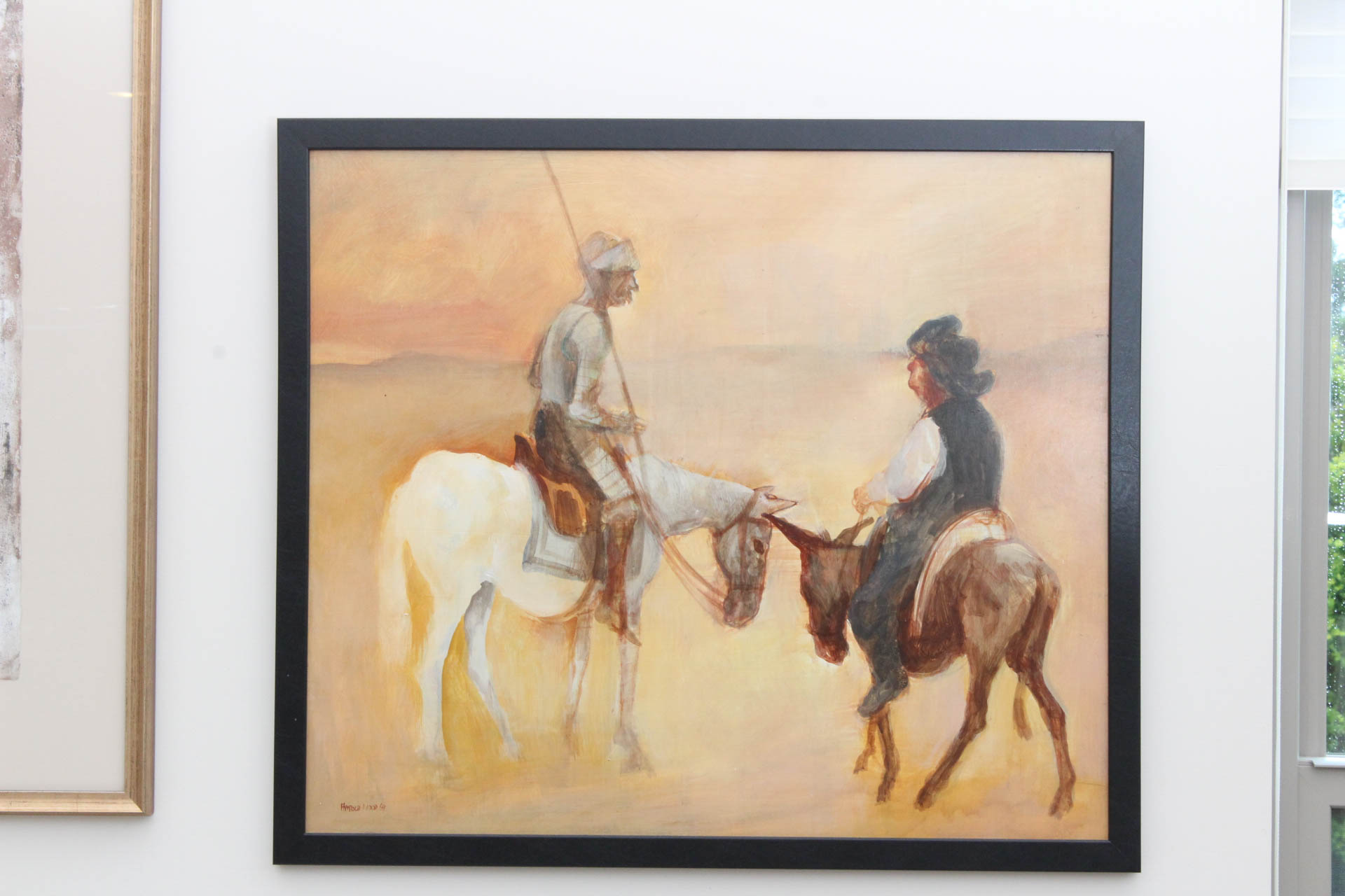 Harold Wood Oil Painting on Board featuring  "Don Quixote"