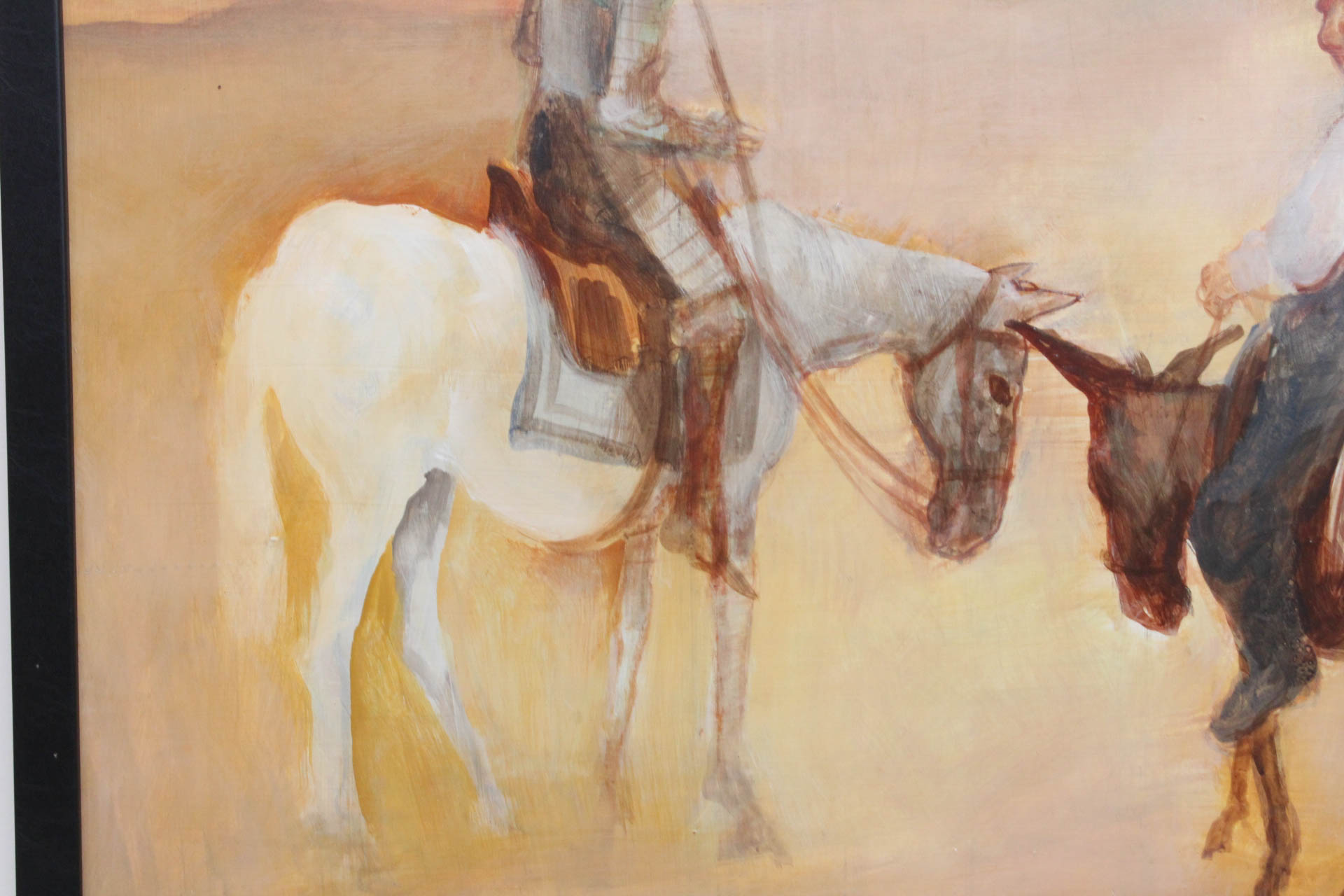 Harold Wood Oil Painting on Board featuring  "Don Quixote"