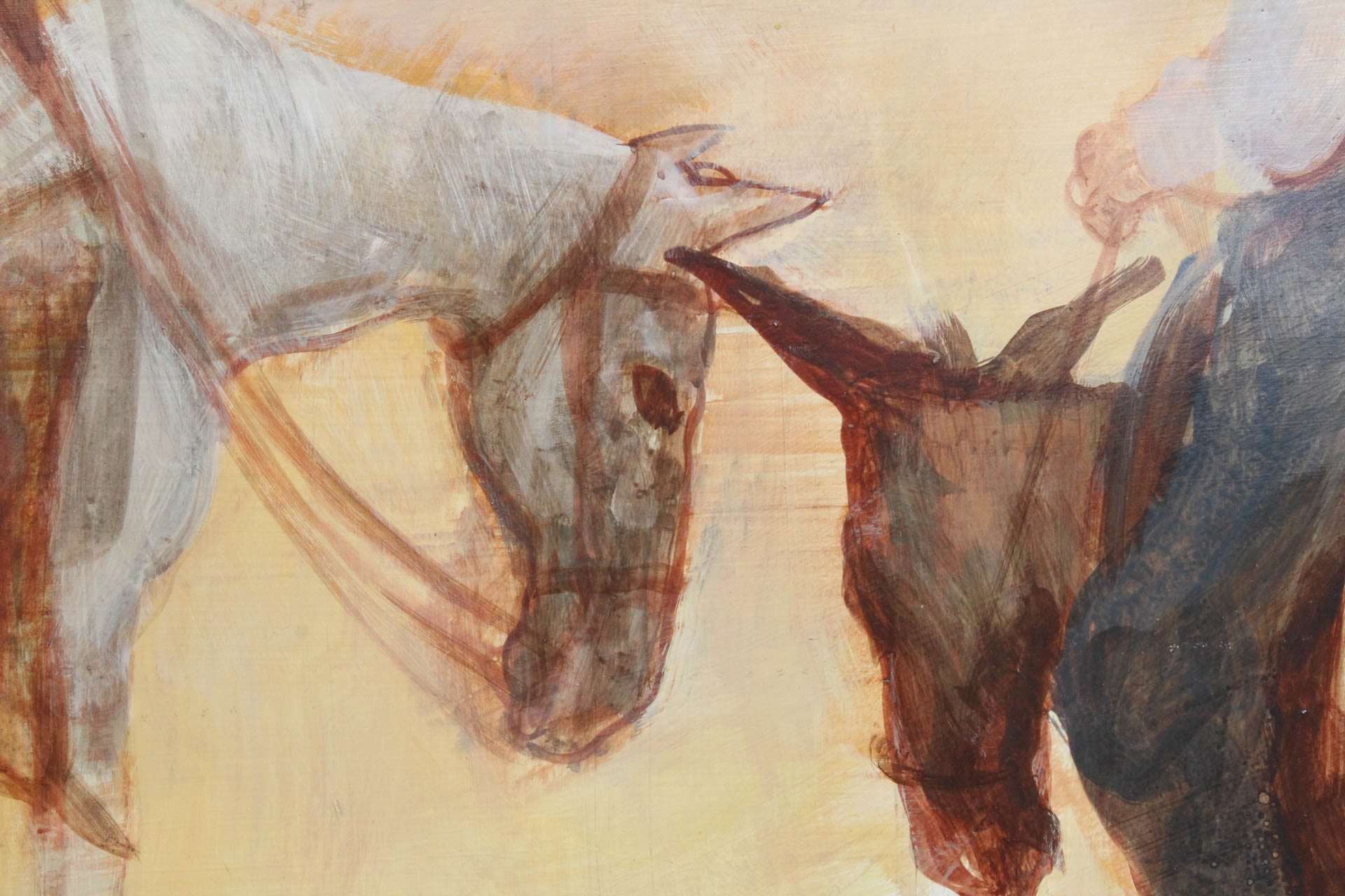 Harold Wood Oil Painting on Board featuring  "Don Quixote"