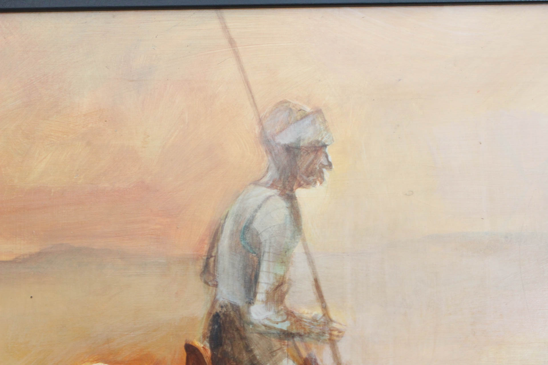 Harold Wood Oil Painting on Board featuring  "Don Quixote"