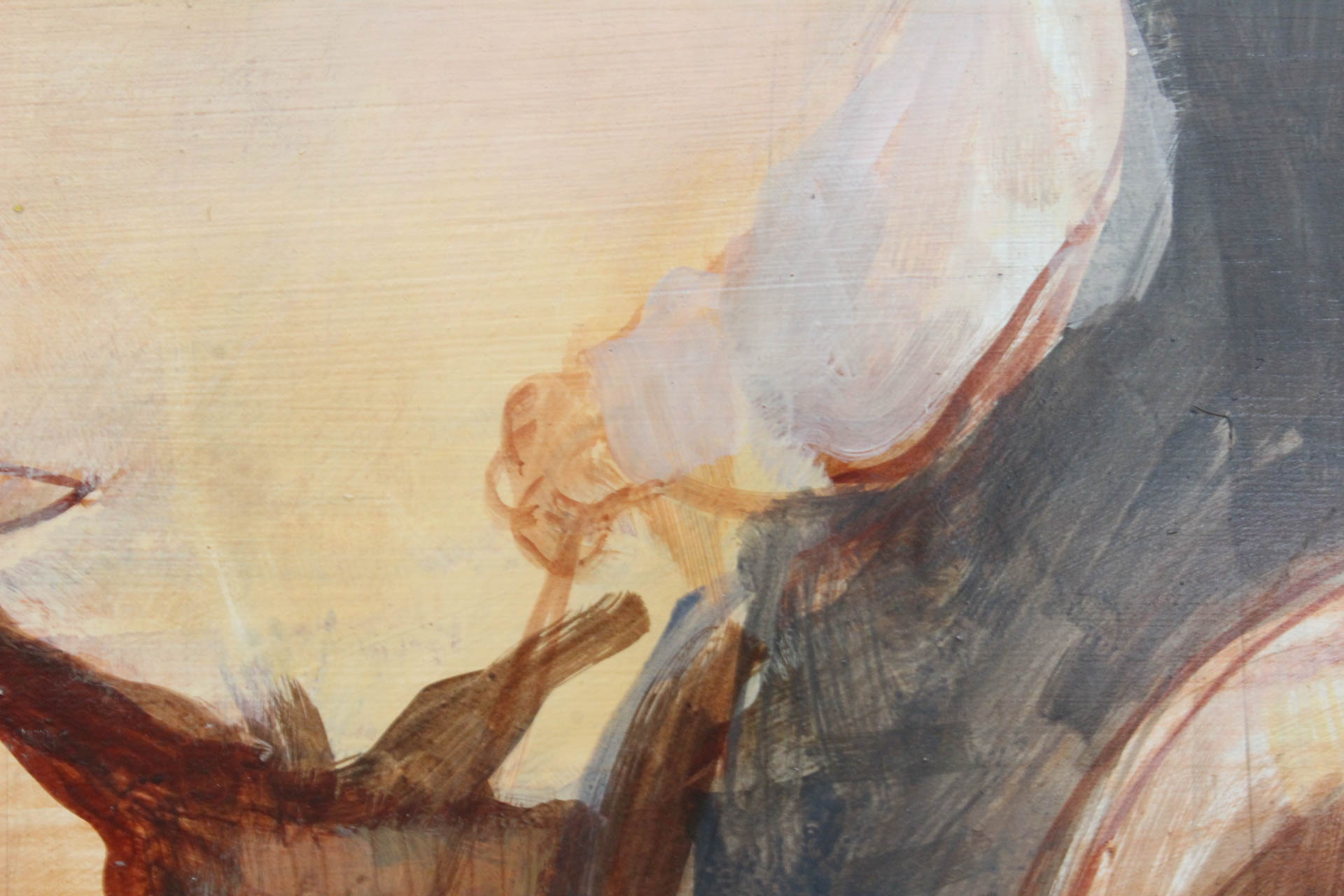 Harold Wood Oil Painting on Board featuring  "Don Quixote"