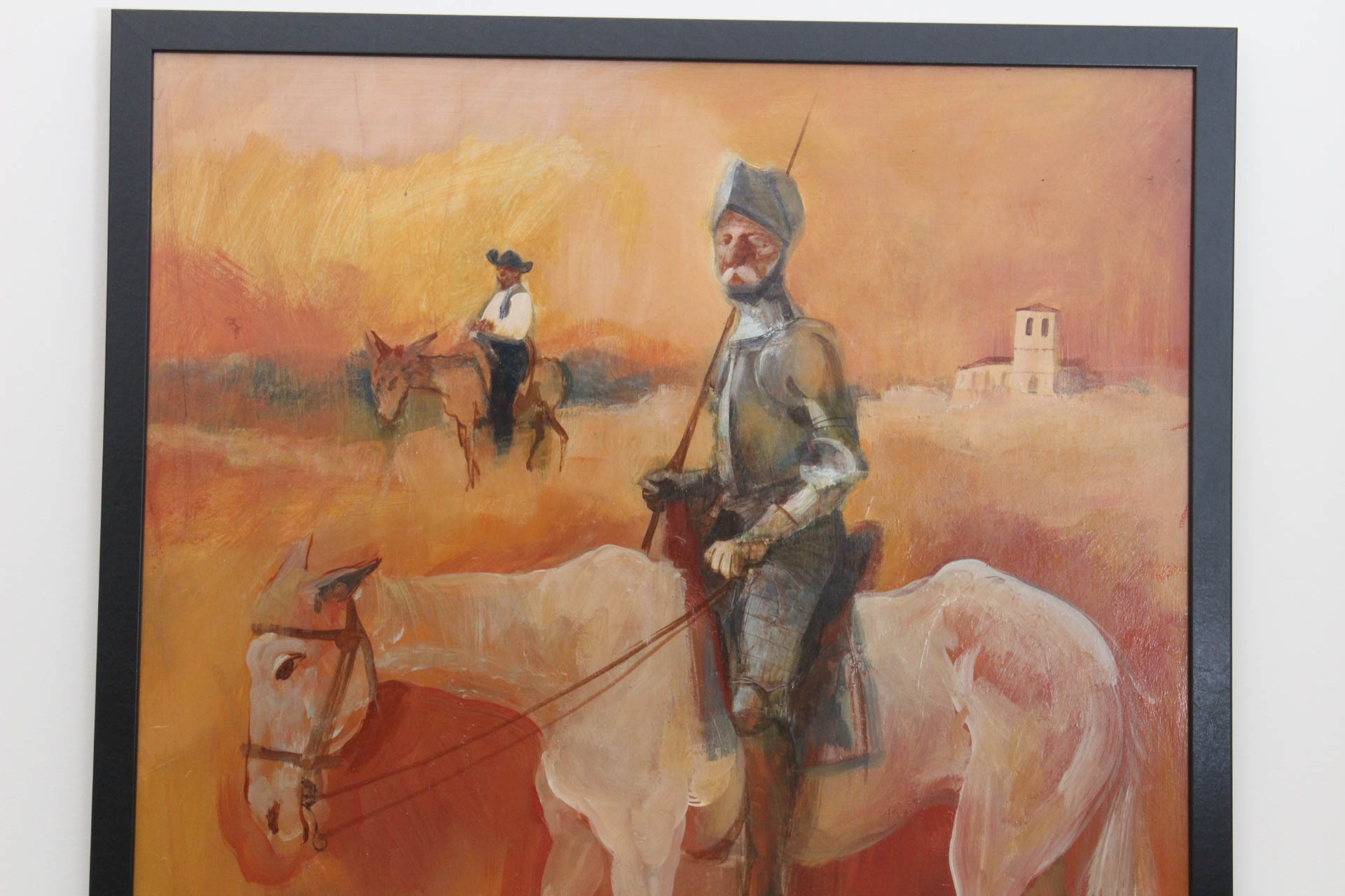 Harold Wood Oil Painting on Board featuring  "Don Quixote"