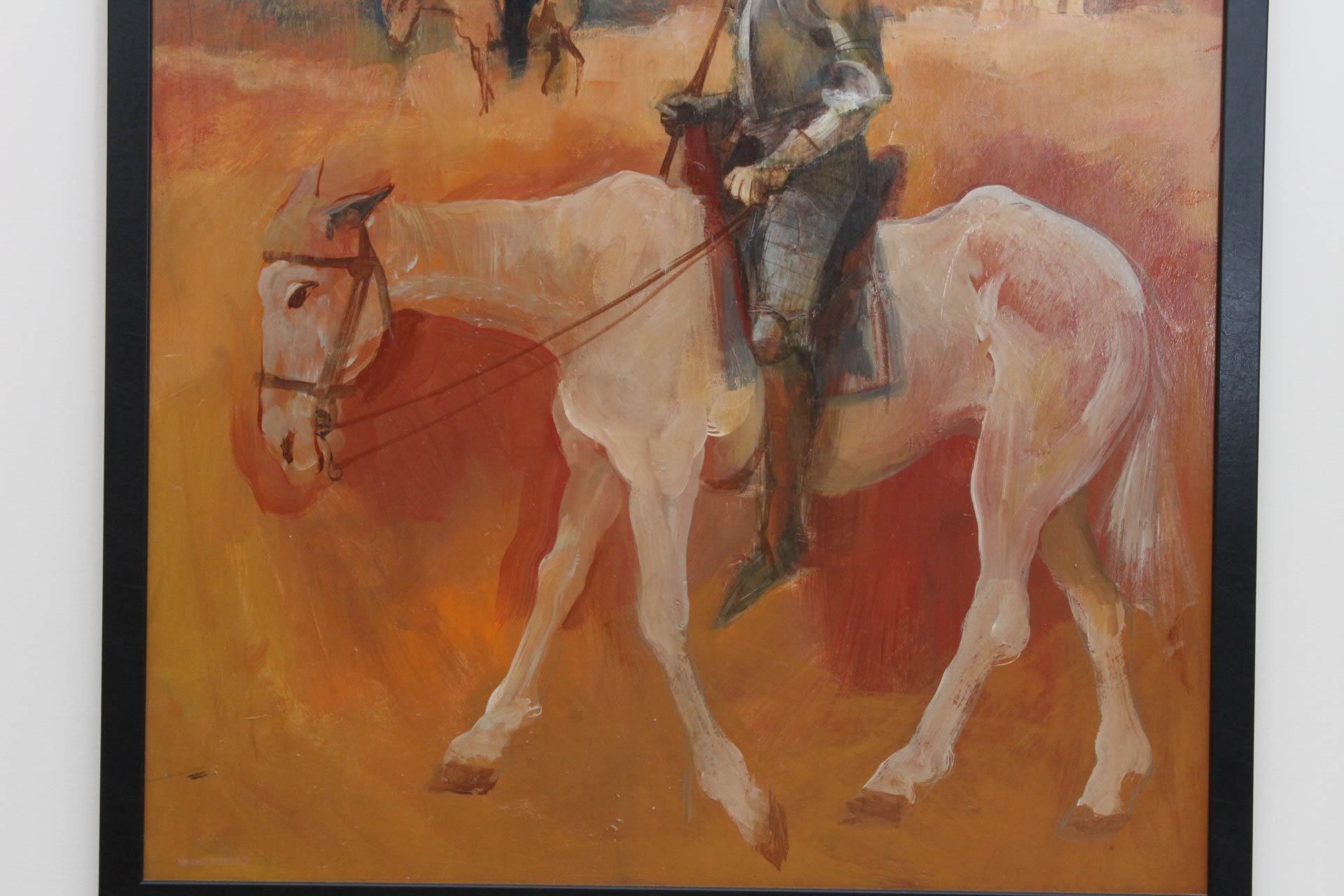Harold Wood Oil Painting on Board featuring  "Don Quixote"
