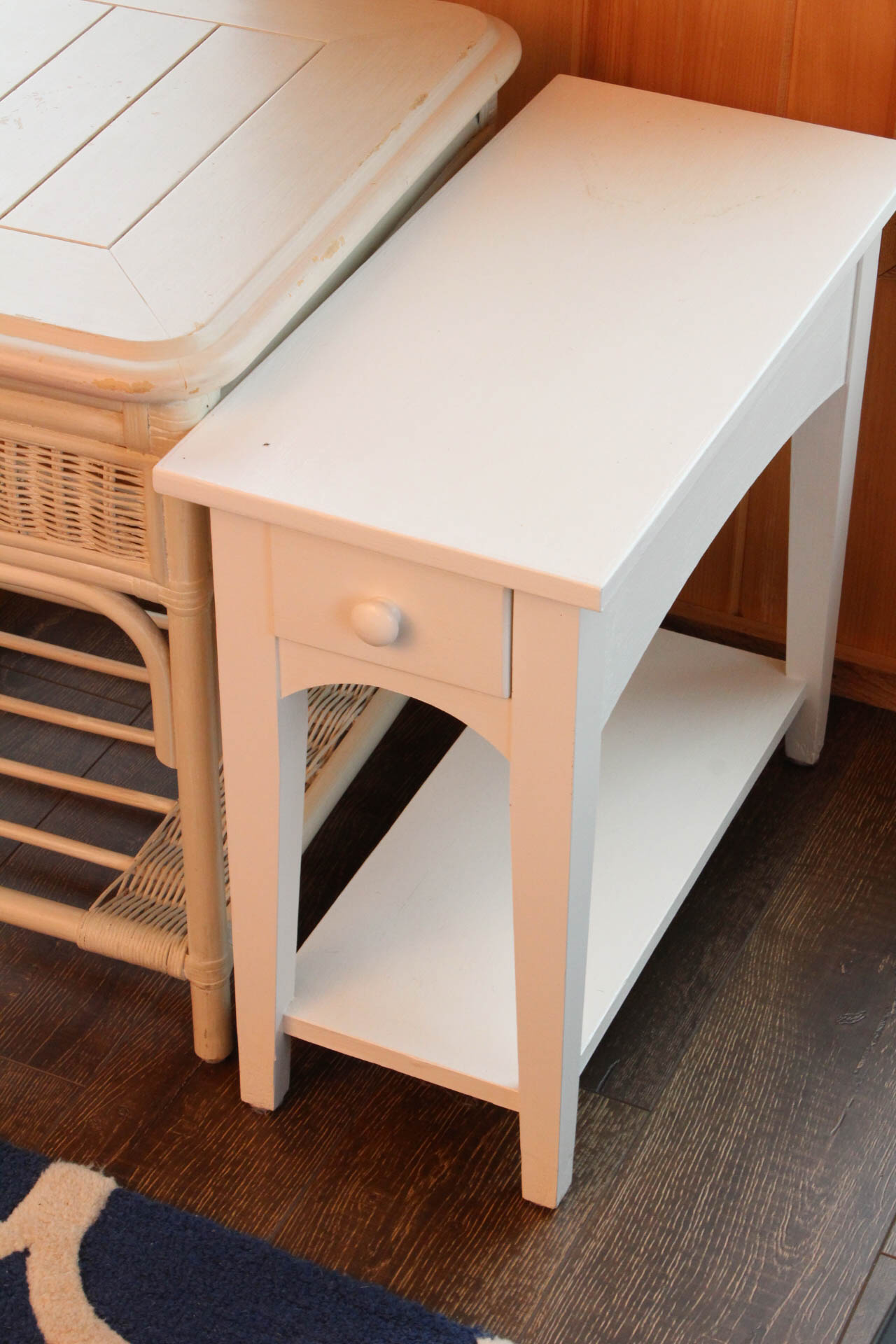 White Painted Wood Accent Tables