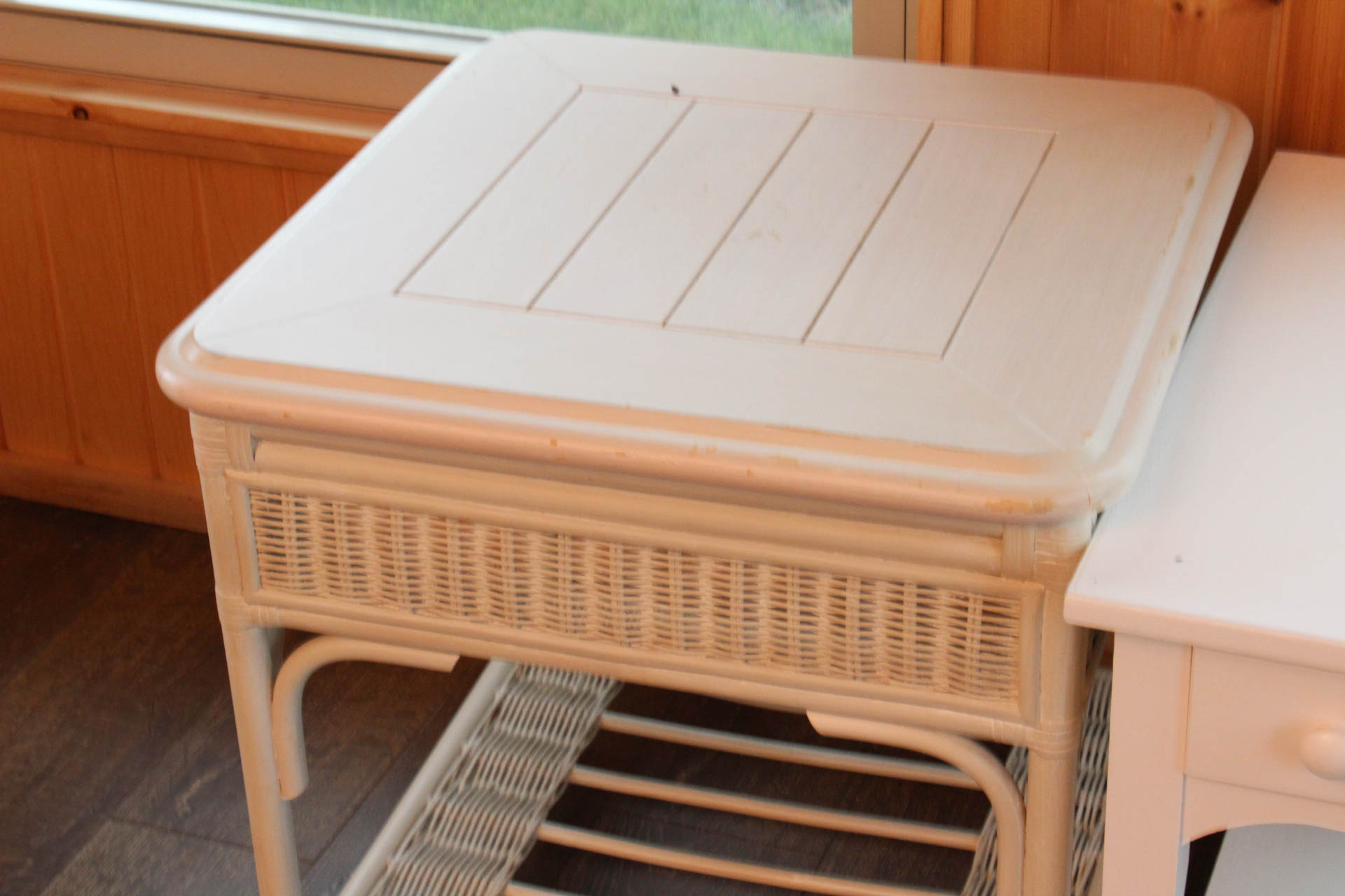 White Painted Wood Accent Tables