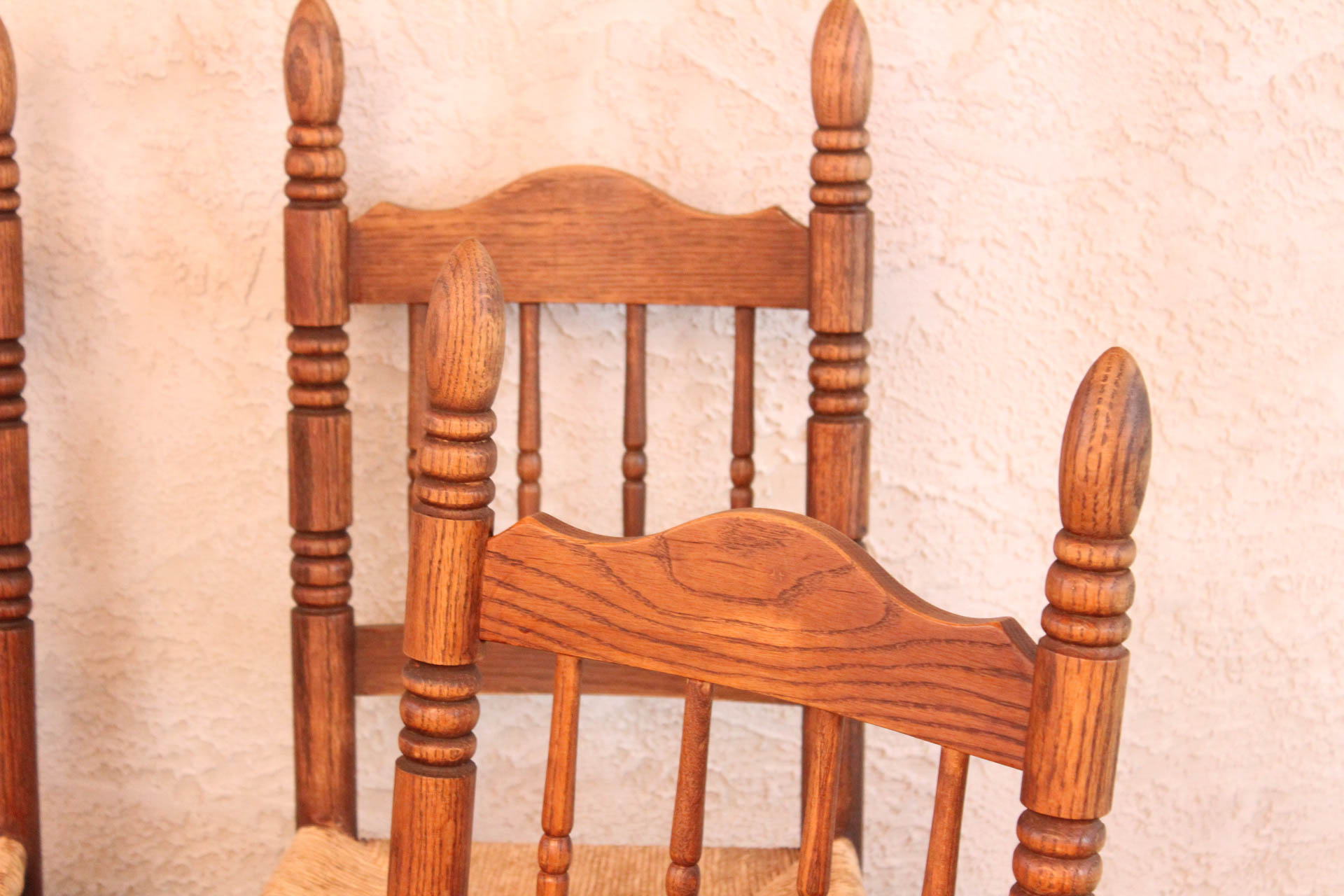 Vintage Oak Dining Chair Set