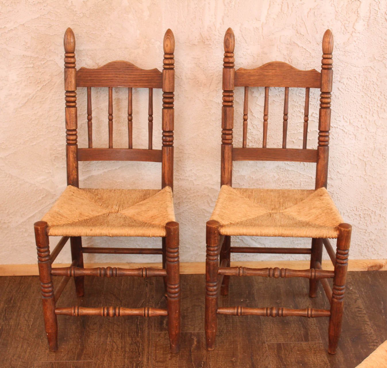 Vintage Oak Dining Chair Set