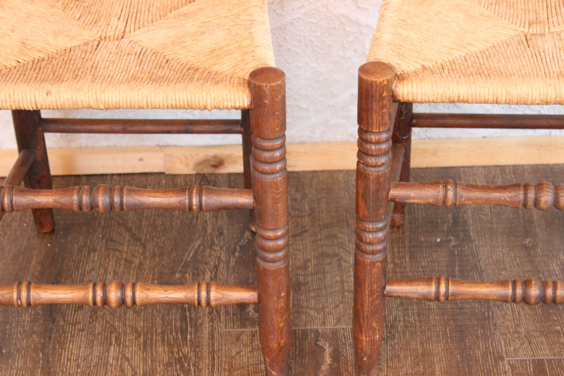 Vintage Oak Dining Chair Set