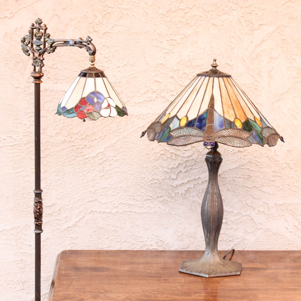 Slag Glass Lamp Pairing