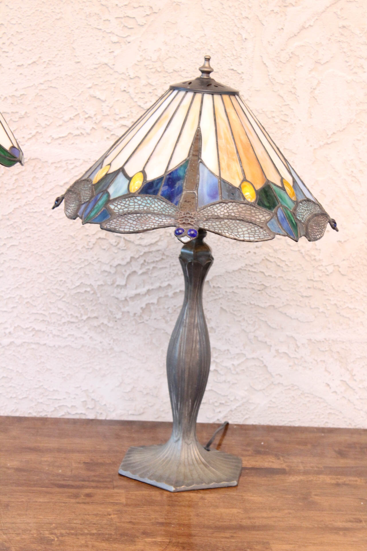 Slag Glass Lamp Pairing