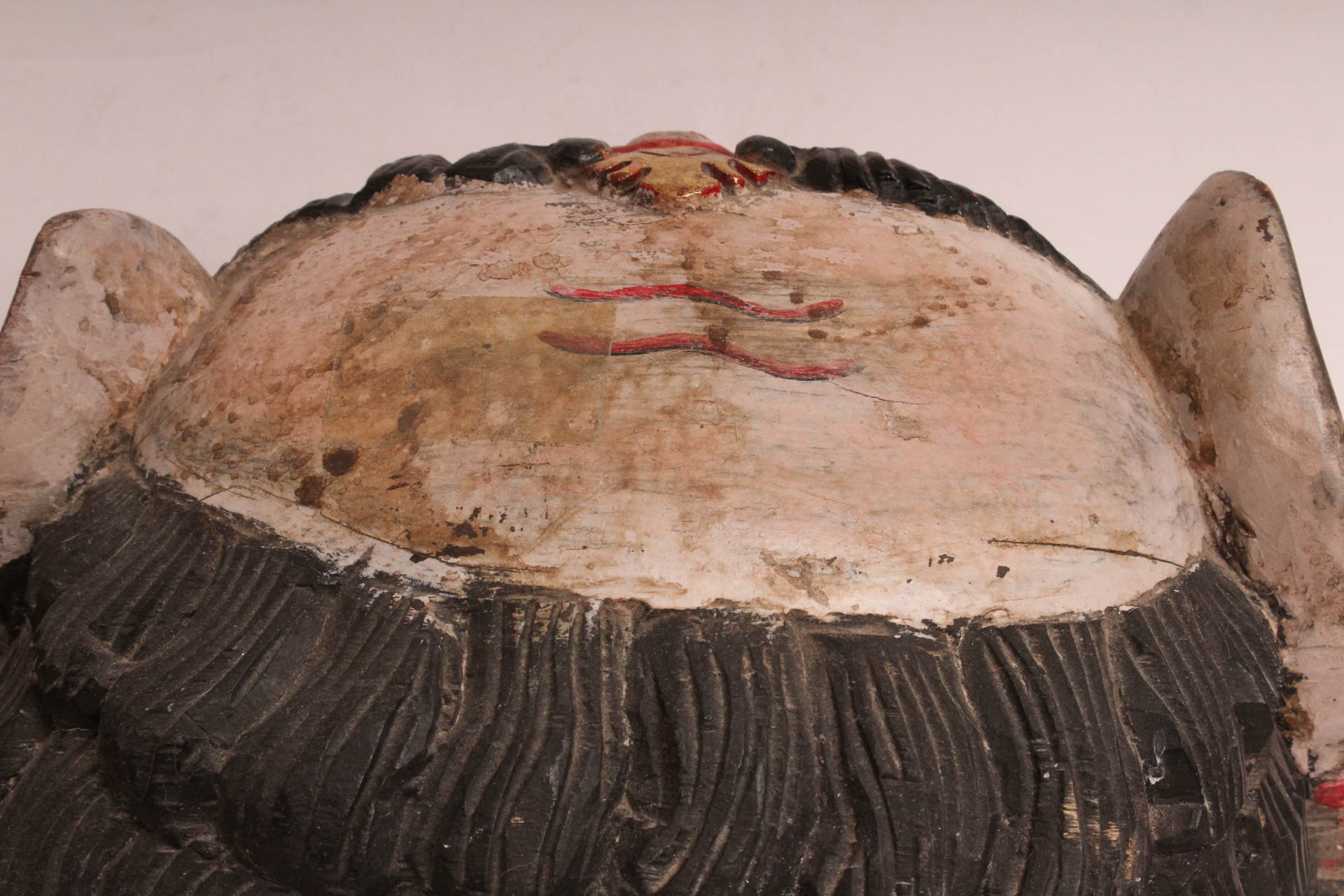 Indonesian Carved Wood Guardian Lion