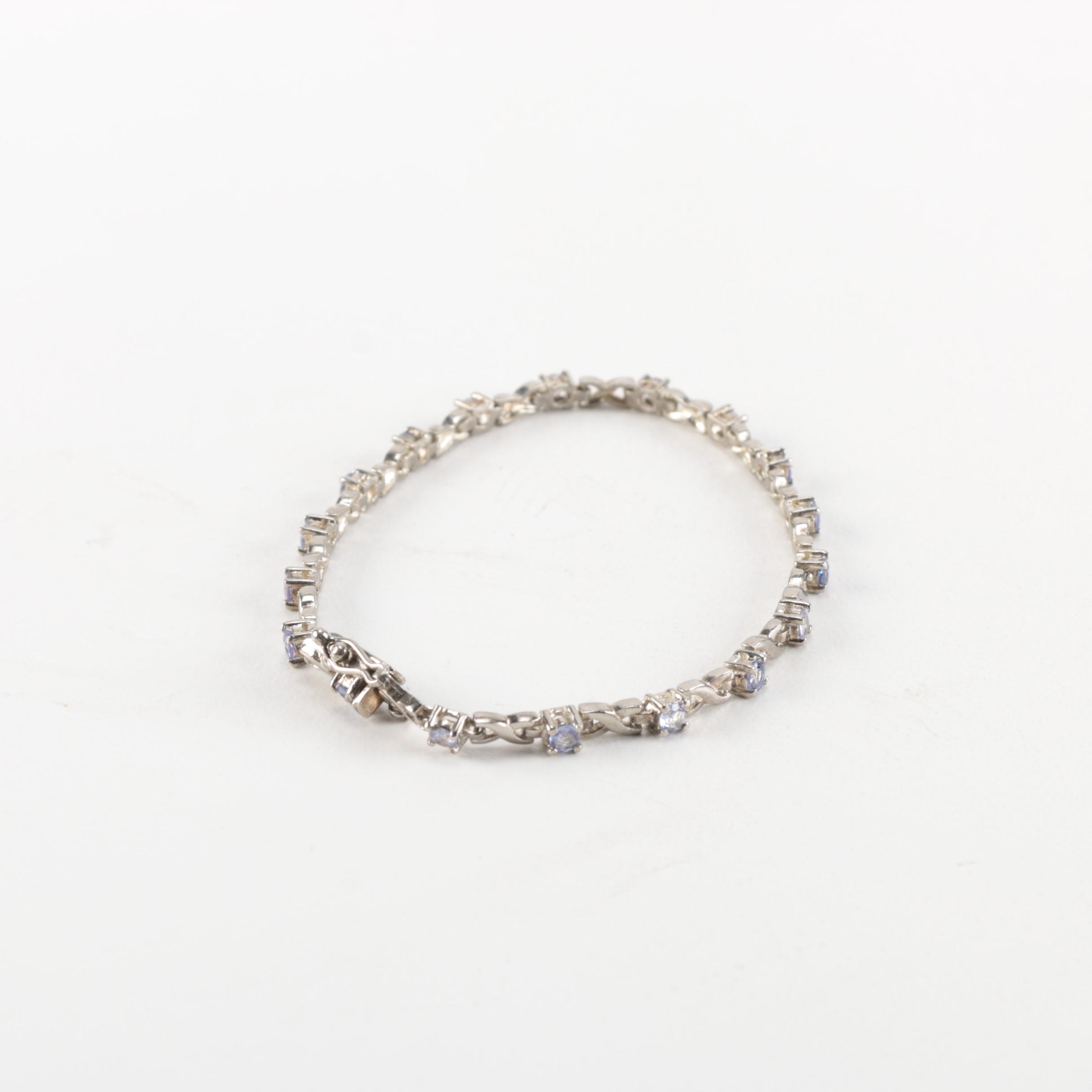 Sterling and Tanzanite Bracelet