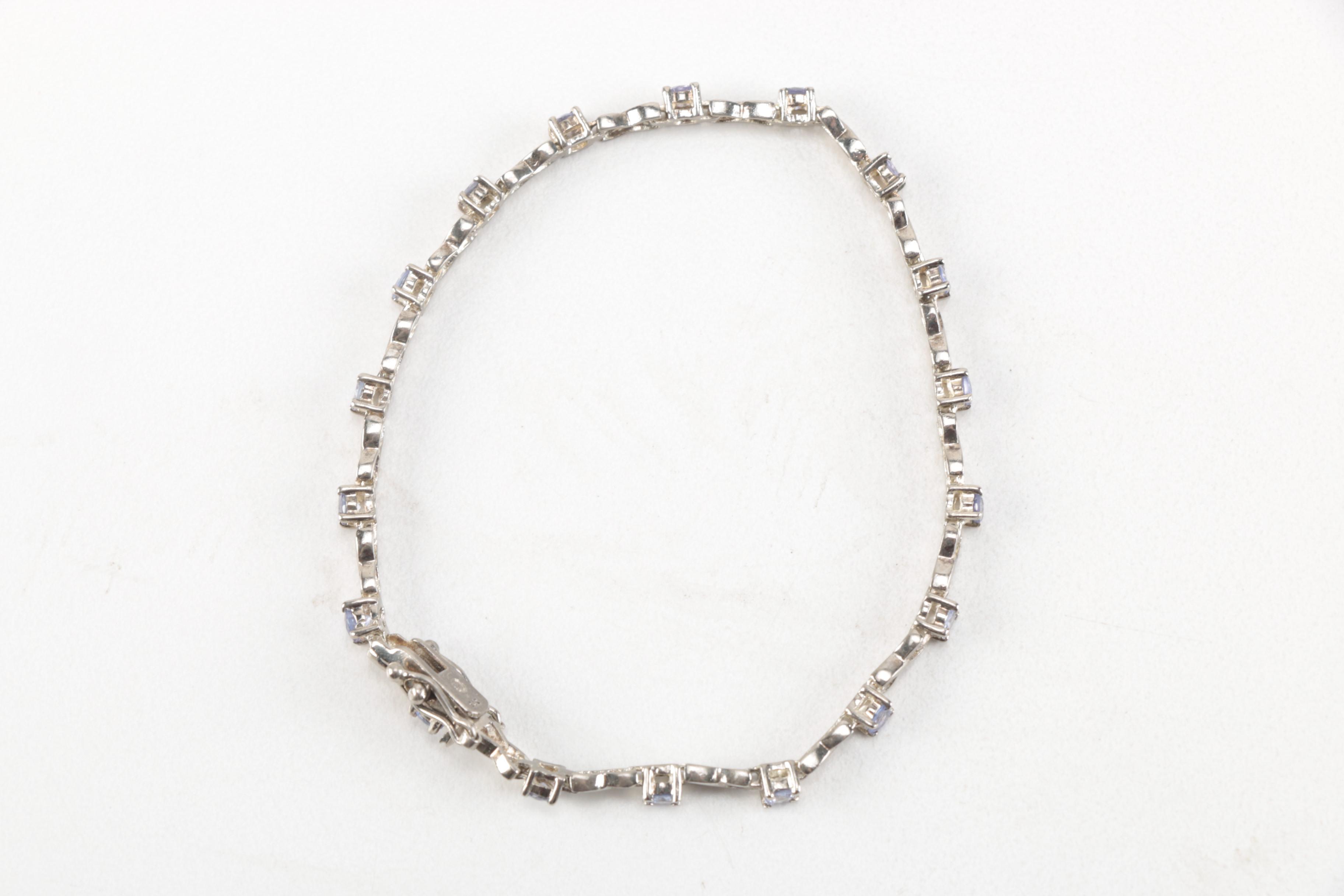 Sterling and Tanzanite Bracelet