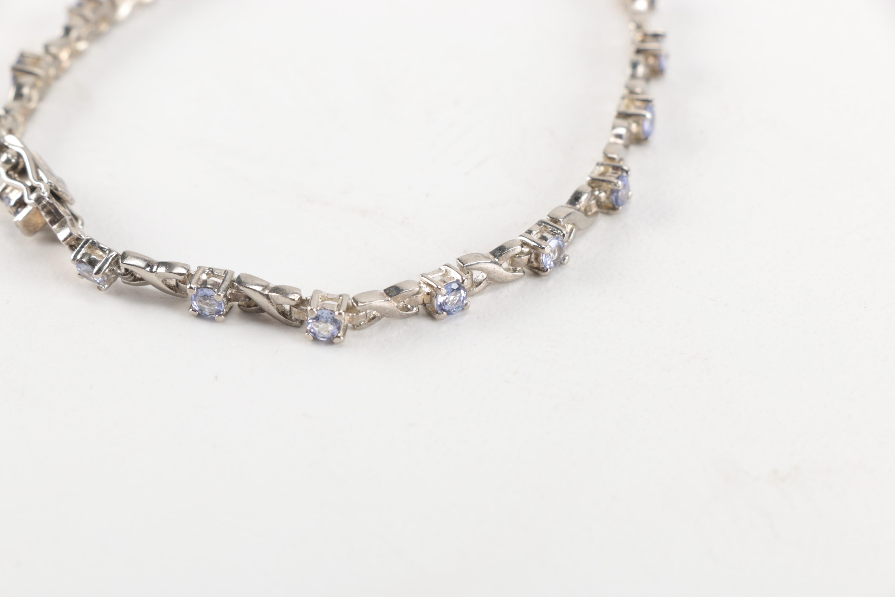 Sterling and Tanzanite Bracelet